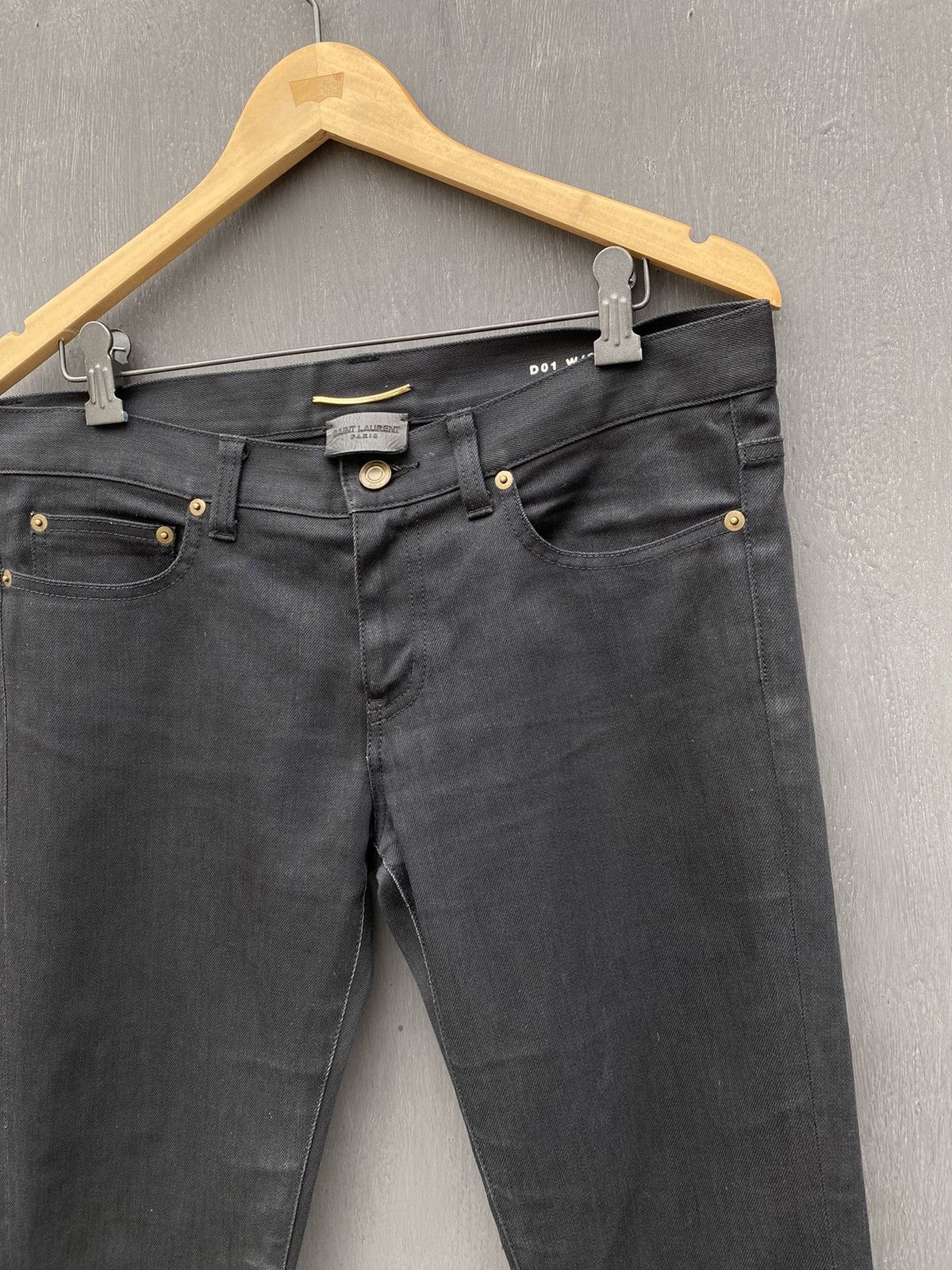 Saint Laurent Paris Saint Laurent black denim D01 W/SK LW size 30 Size 30" / US 8 / IT 44 - 6 Thumbnail