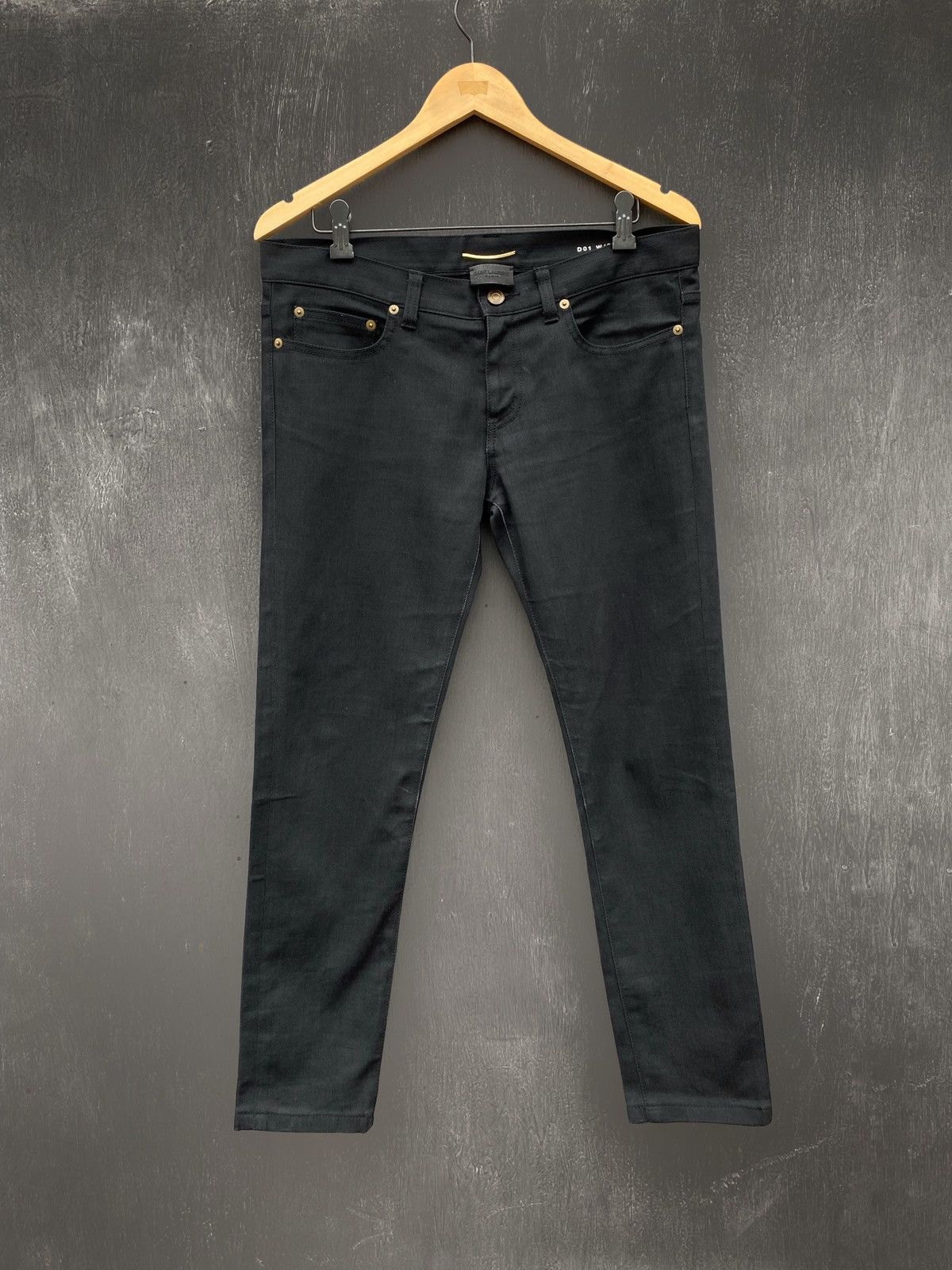 Saint Laurent Paris Saint Laurent black denim D01 W/SK LW size 30 Size 30" / US 8 / IT 44 - 2 Thumbnail