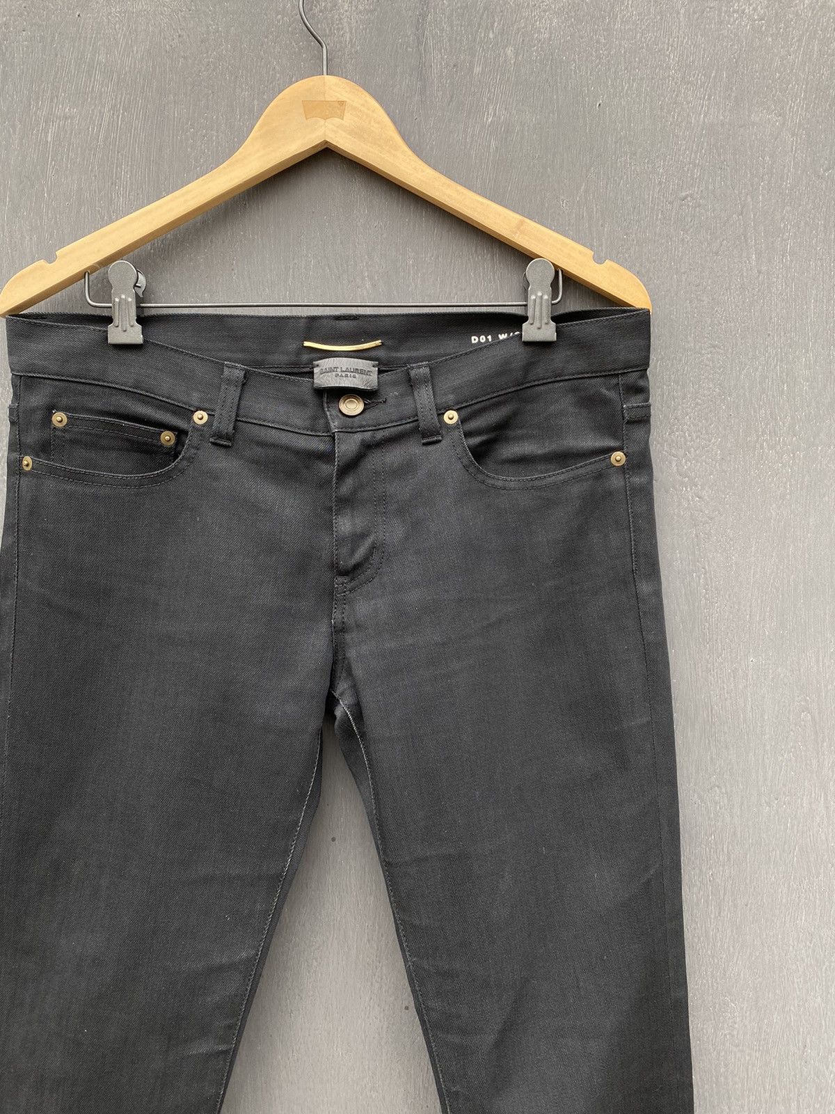 Saint Laurent Paris Saint Laurent black denim D01 W/SK LW size 30 Size 30" / US 8 / IT 44 - 4 Thumbnail
