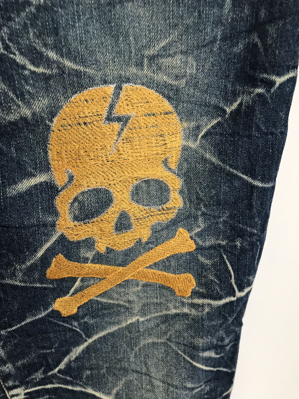 Japanese Brand Vintage Japanese Brand Sun Lucas Embroidered Skull Jeans Size US 30 / EU 46 - 5 Thumbnail