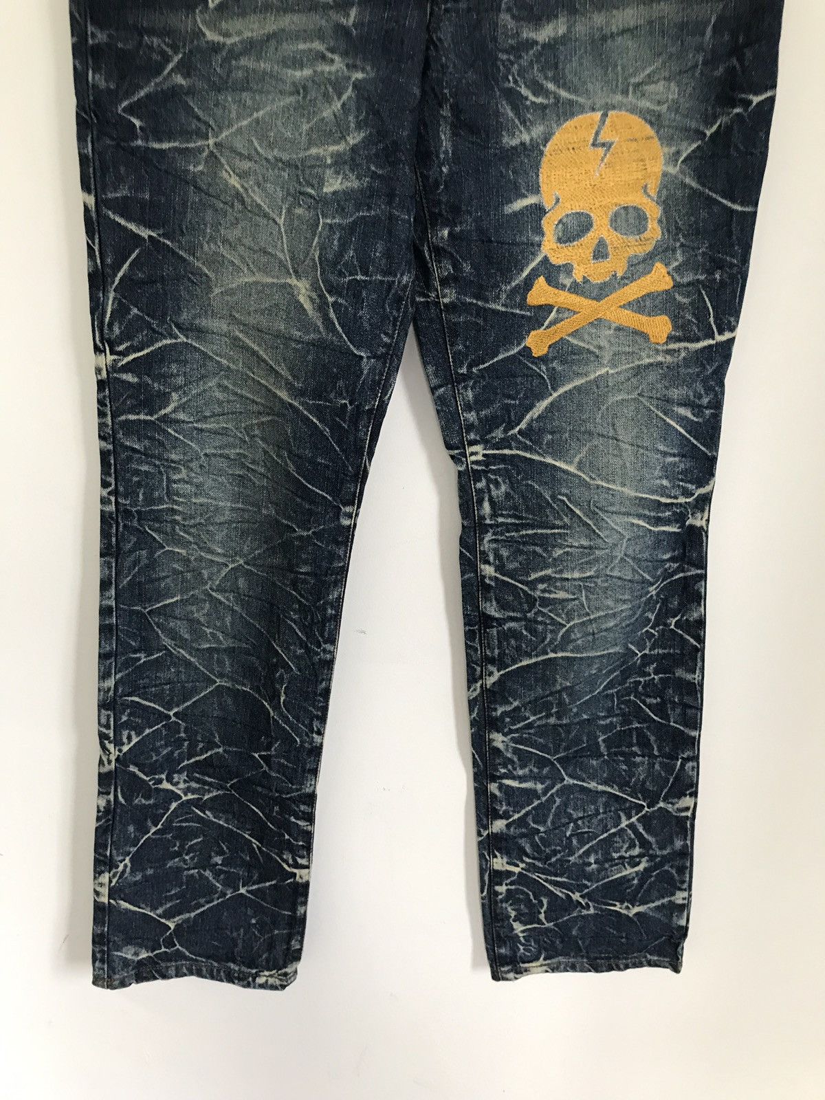 Japanese Brand Vintage Japanese Brand Sun Lucas Embroidered Skull Jeans Size US 30 / EU 46 - 4 Thumbnail
