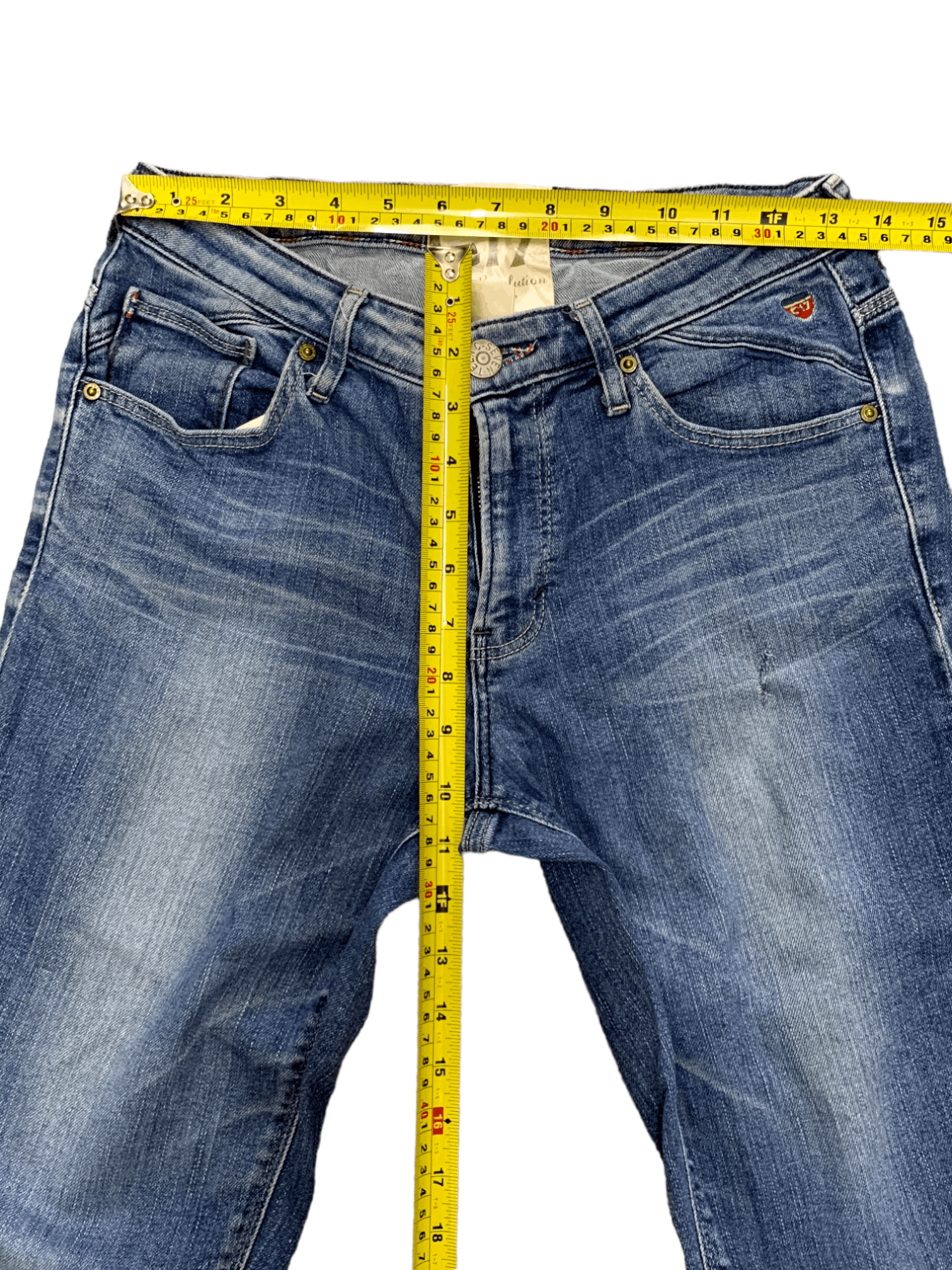 Japanese Brand SALES🔥Vintage Japanese Brand Blue Wash Distressed Jeans Size 26" / US 2 / IT 38 - 9 Thumbnail