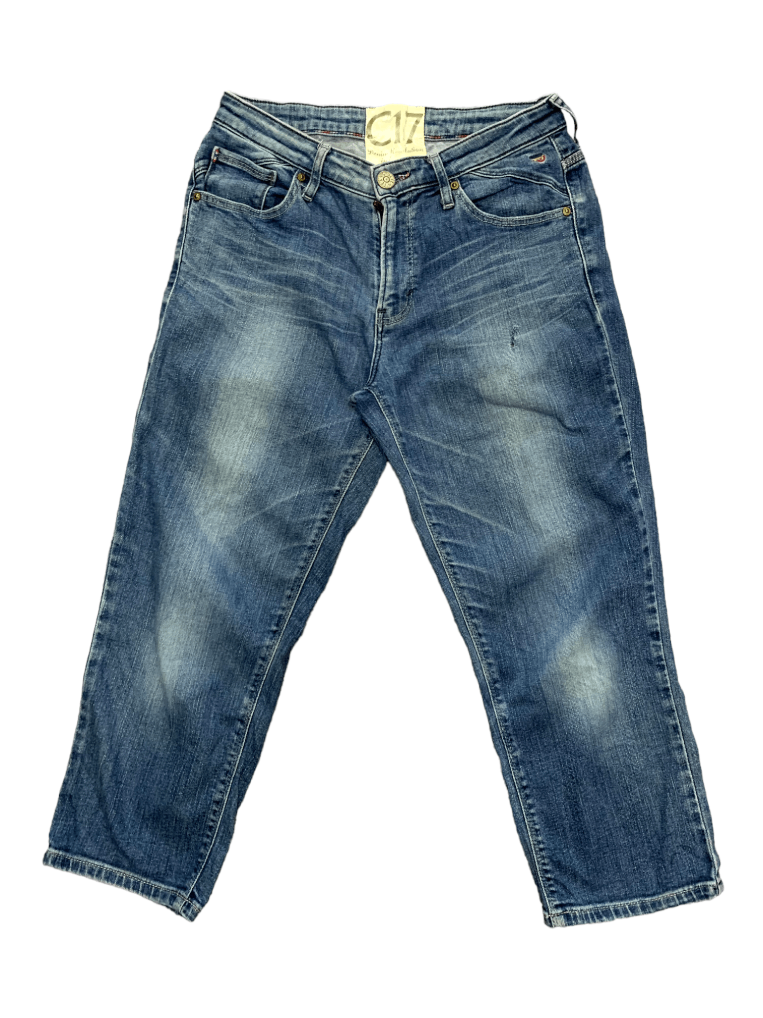 Japanese Brand SALES🔥Vintage Japanese Brand Blue Wash Distressed Jeans Size 26" / US 2 / IT 38 - 1 Thumbnail