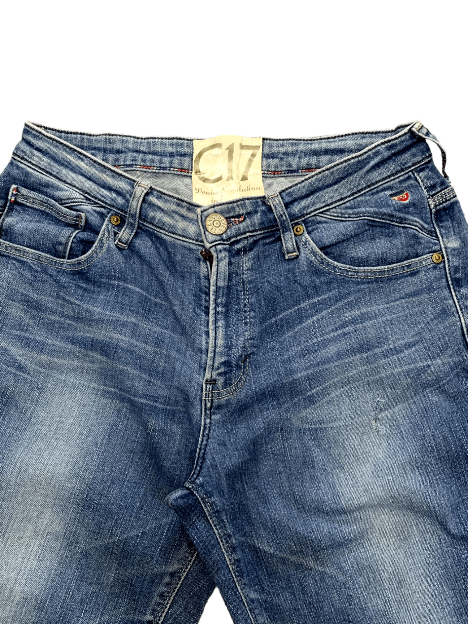 Japanese Brand SALES🔥Vintage Japanese Brand Blue Wash Distressed Jeans Size 26" / US 2 / IT 38 - 6 Thumbnail