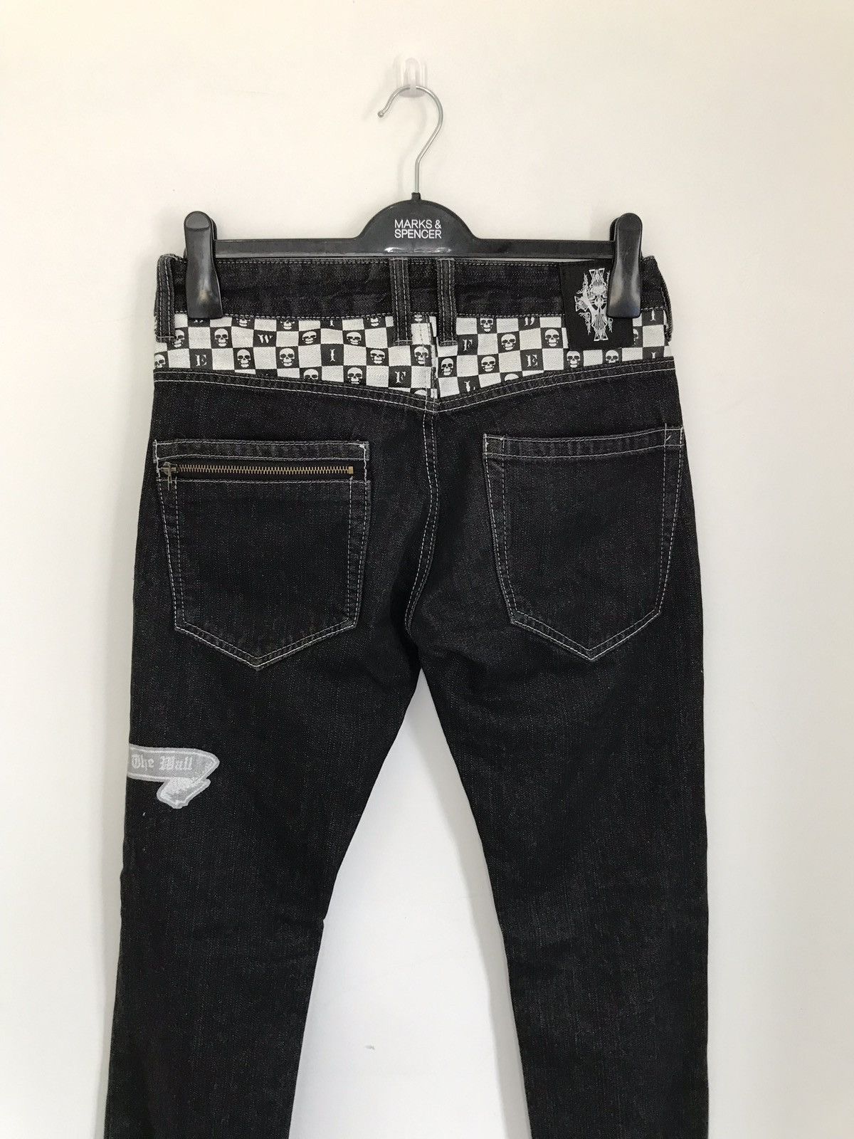 Japanese Brand × Seditionaries Vintage Japanese Brand Wild Life Embroidered Skull Jeans Size US 29 - 3 Thumbnail