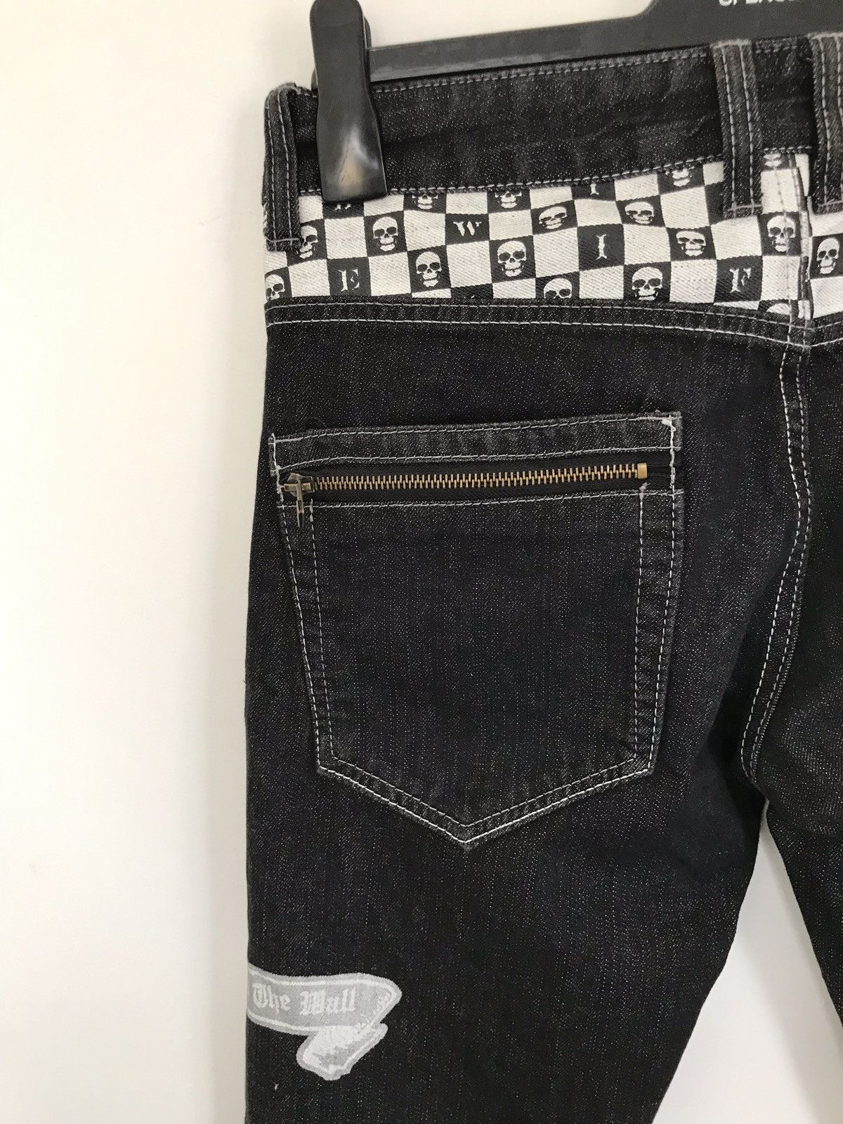 Japanese Brand × Seditionaries Vintage Japanese Brand Wild Life Embroidered Skull Jeans Size US 29 - 6 Thumbnail