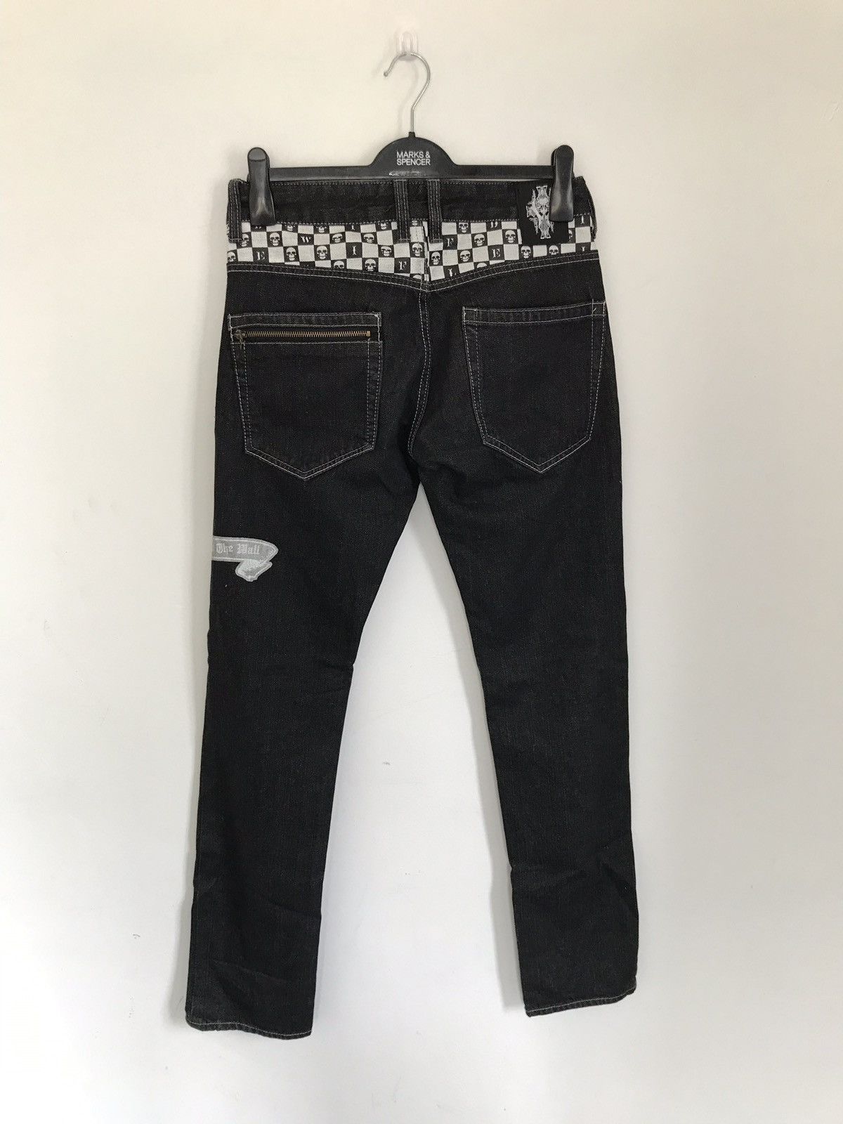 Japanese Brand × Seditionaries Vintage Japanese Brand Wild Life Embroidered Skull Jeans Size US 29 - 4 Thumbnail