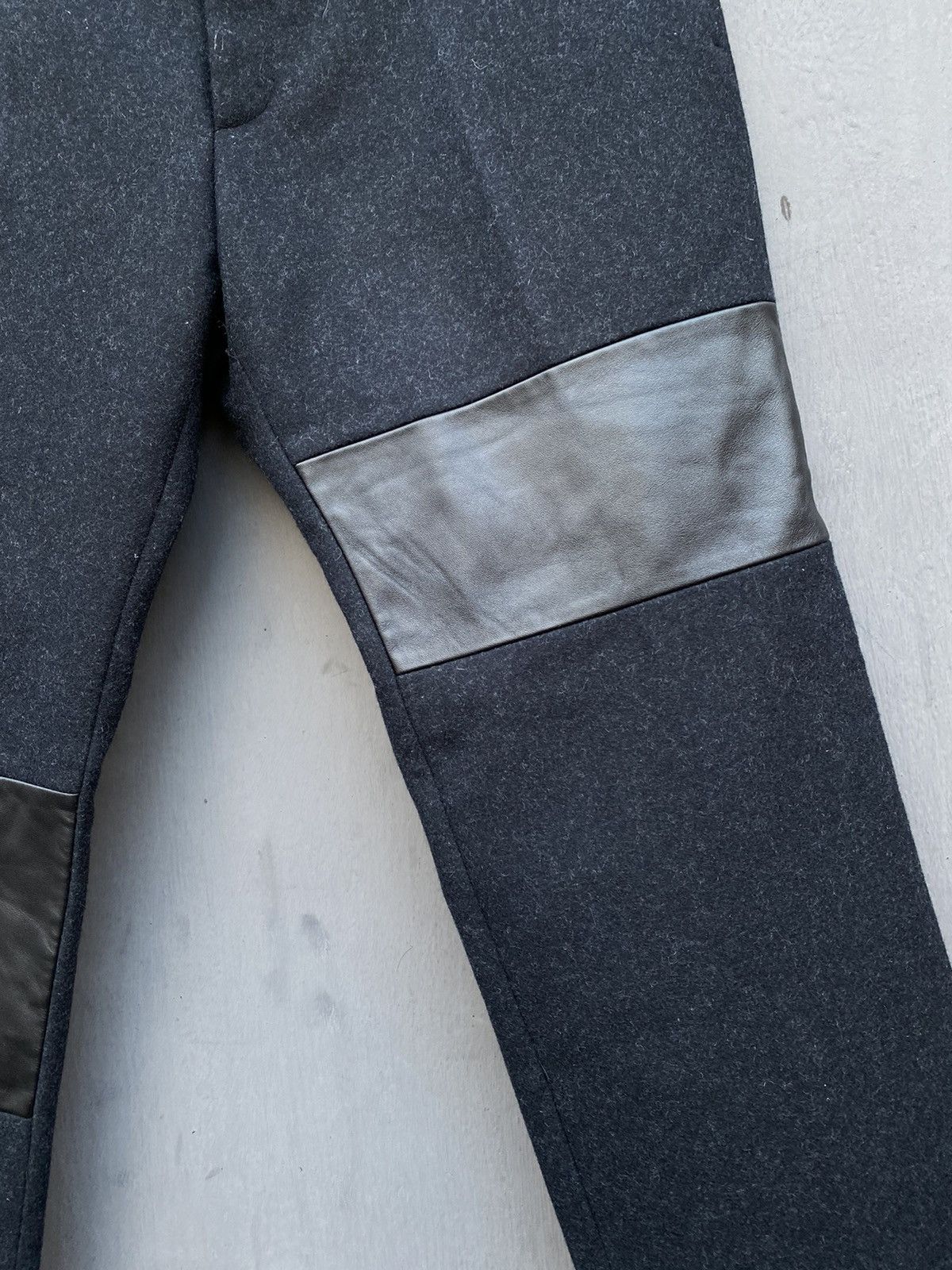 Neil Barrett Neil Barret wool leather patch pants size 48 made in Italy Size US 32 / EU 48 - 6 Thumbnail