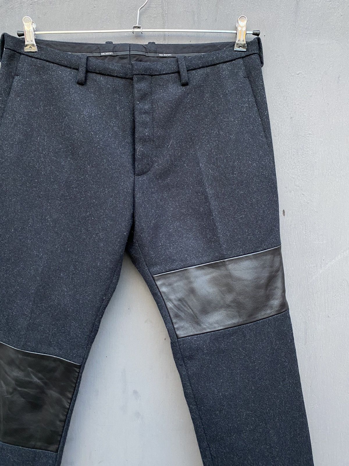 Neil Barrett Neil Barret wool leather patch pants size 48 made in Italy Size US 32 / EU 48 - 5 Thumbnail