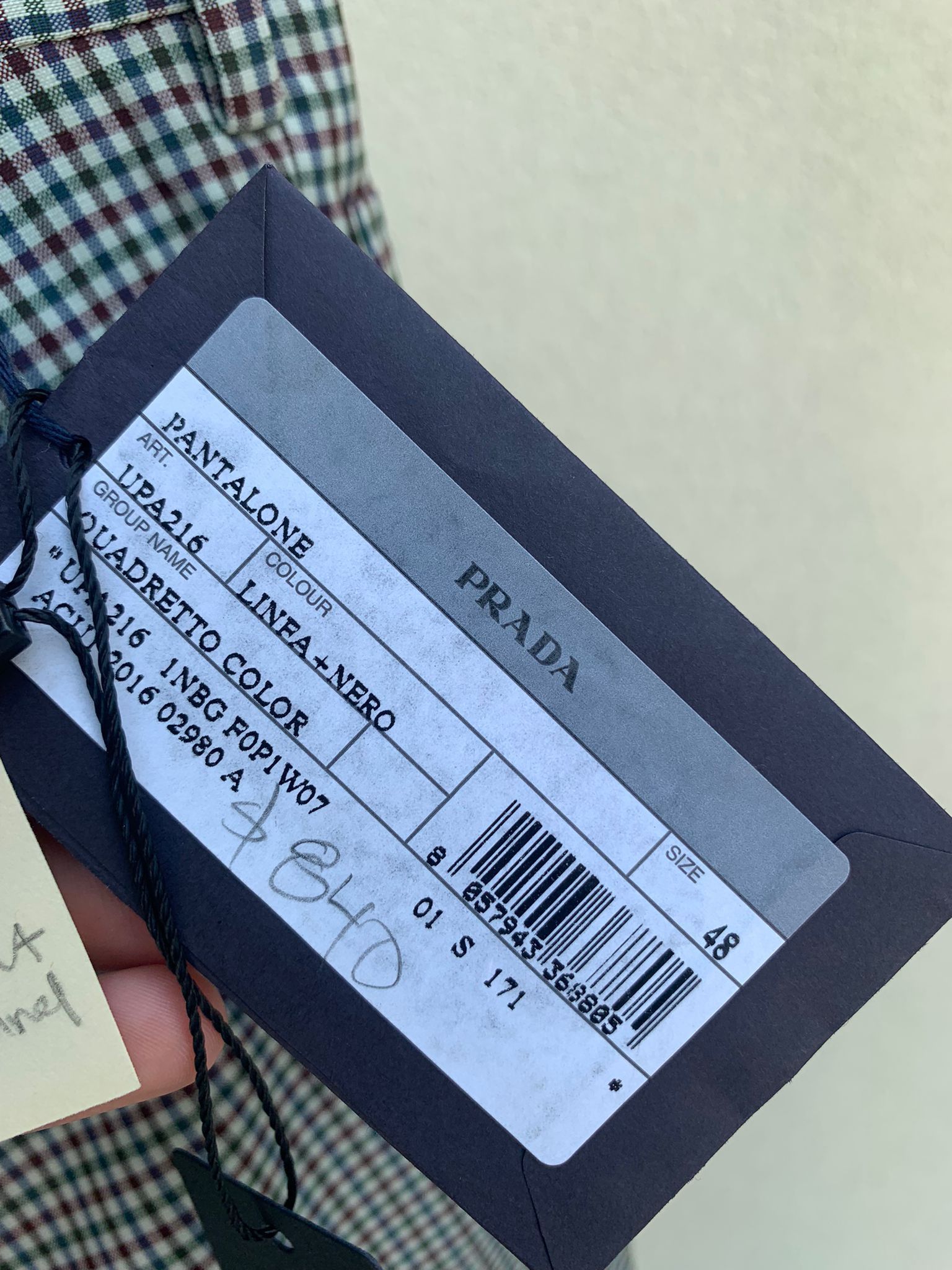 Prada o1rshd1 Houndstooth Slacks in Multicolor Size US 32 / EU 48 - 8 Thumbnail