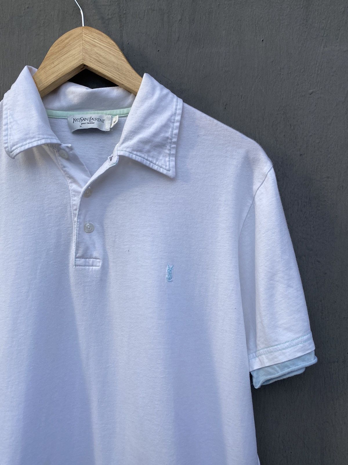 Vintage Authentic Yves Saint Laurent Vintage polo t shirt size M Size US M / EU 48-50 / 2 - 2 Thumbnail