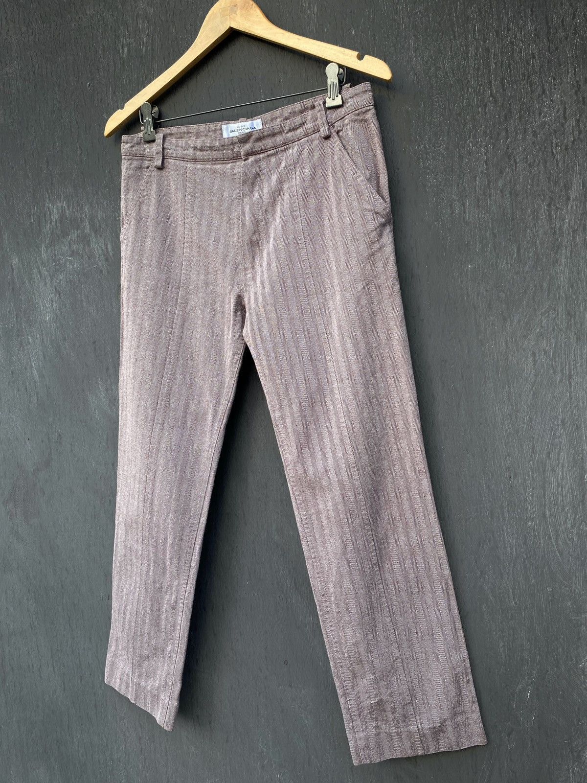 Balenciaga Balenciaga Le Dix striped pants size 38 made in france Size 27" / US 4 / IT 40 - 1 Thumbnail