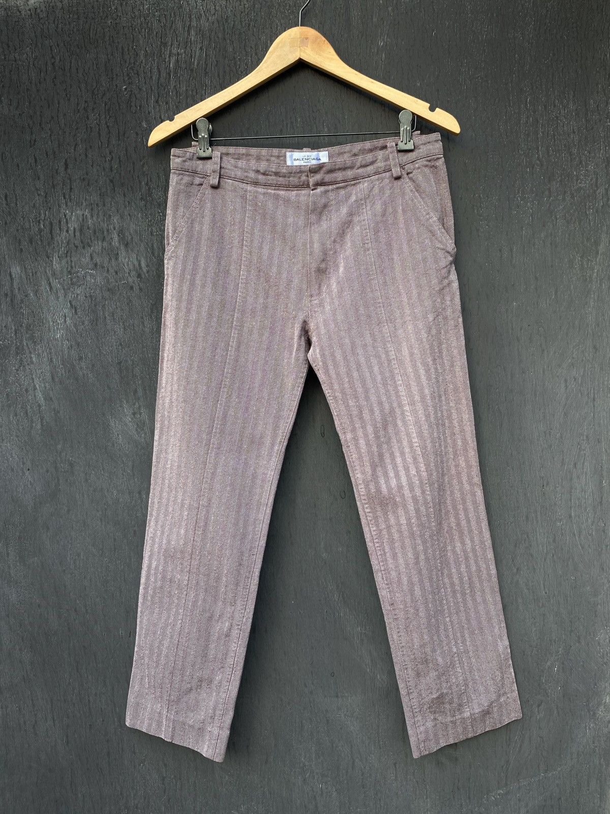 Balenciaga Balenciaga Le Dix striped pants size 38 made in france Size 27" / US 4 / IT 40 - 2 Thumbnail