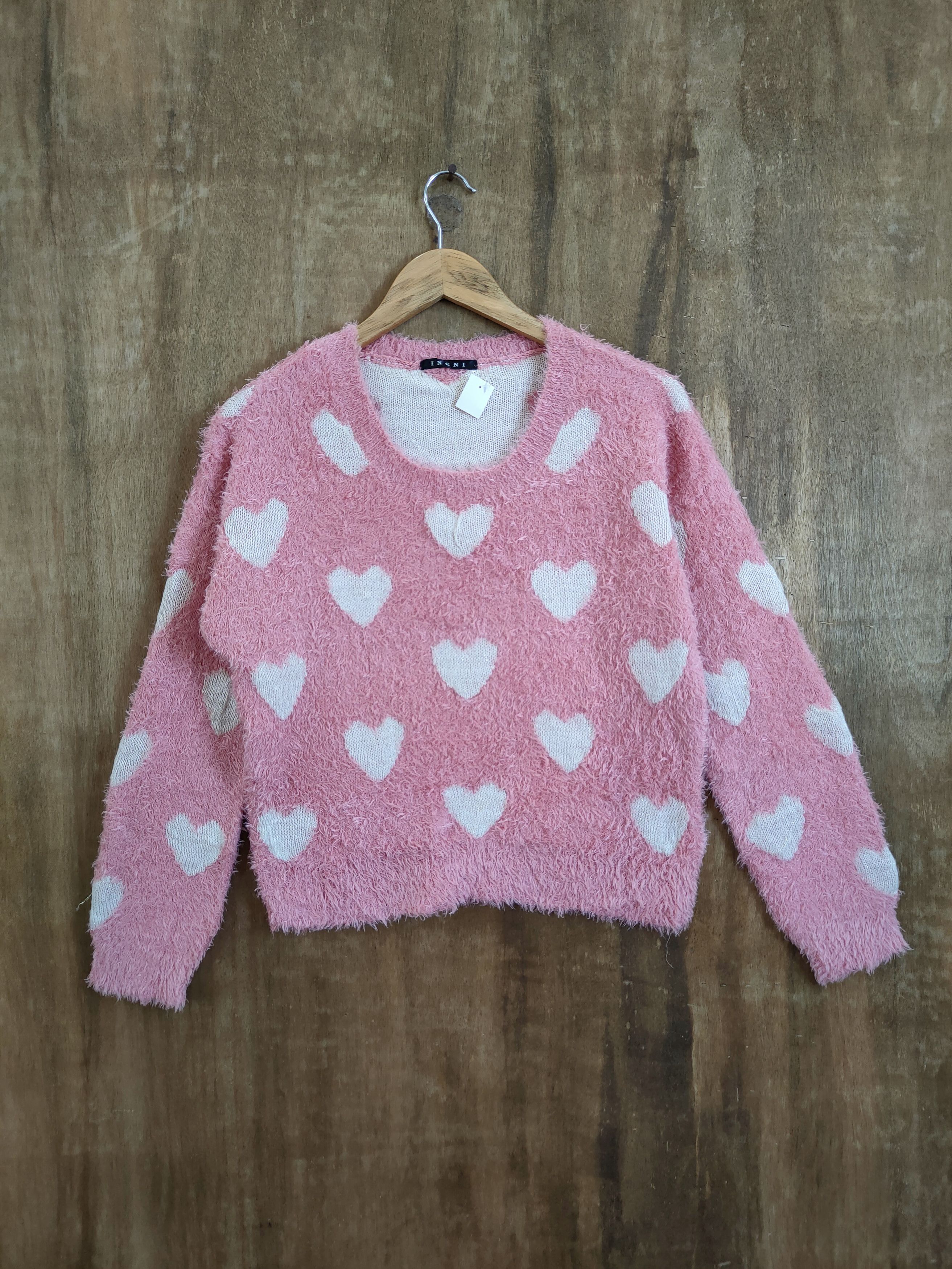 image of Homespun Knitwear x Hypebeast Ingni Full Love Pink Mohair Shag Shaggy Soft Fur 46-917, Women's (Siz