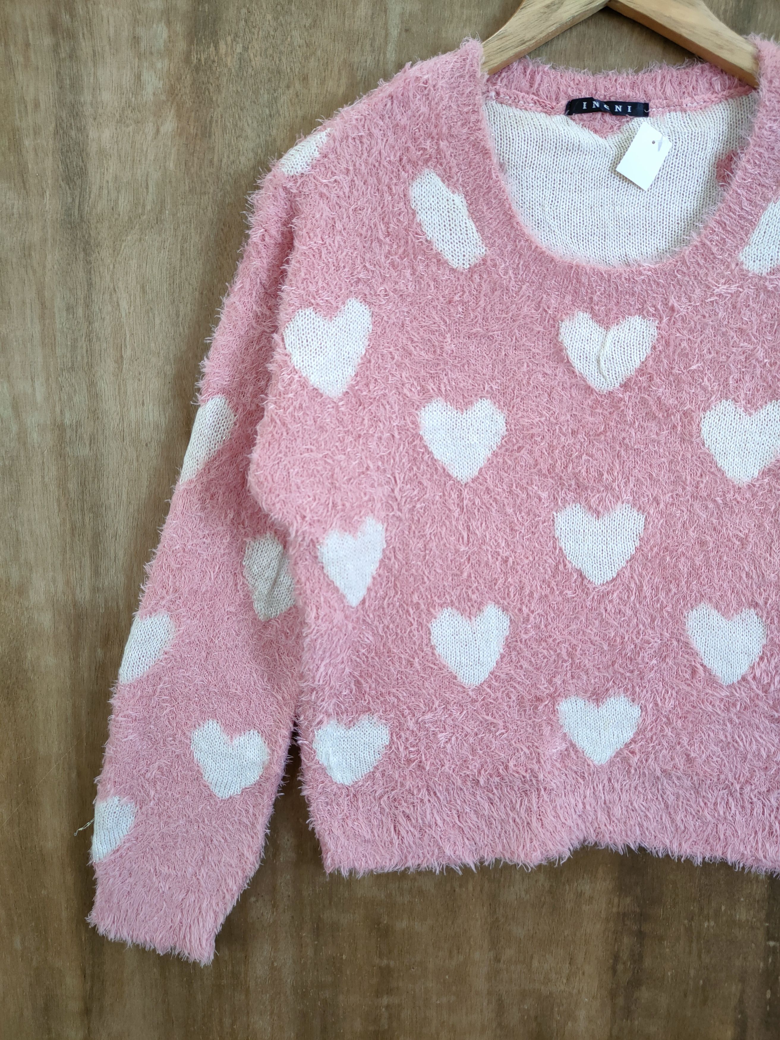 Homespun Knitwear × Hypebeast × Japanese Brand Ingni Full Love pink mohair shag shaggy soft fur #46-917 Size S / US 4 / IT 40 - 2 Thumbnail