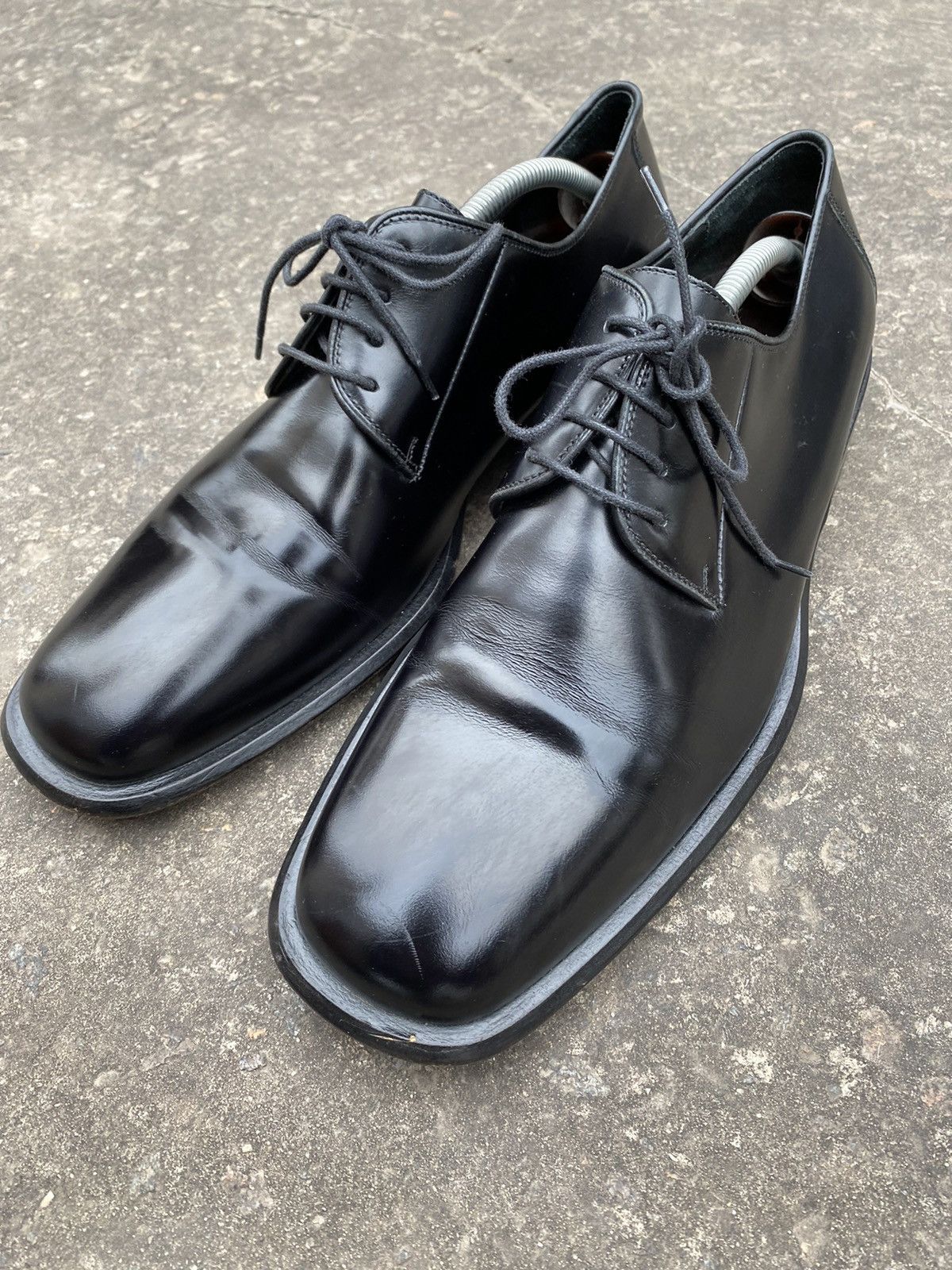 Gucci × Vintage Gucci Leather vintage dress derby shoes size 41.5 E Size US 8.5 / EU 41-42 - 11 Thumbnail