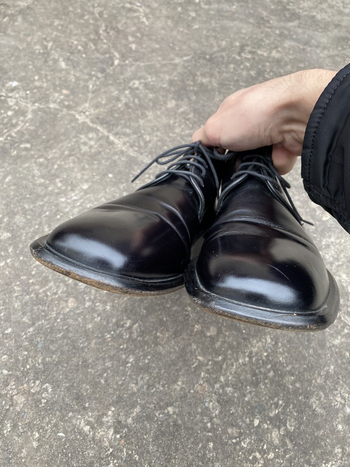 Gucci × Vintage Gucci Leather vintage dress derby shoes size 41.5 E Size US 8.5 / EU 41-42 - 10 Thumbnail