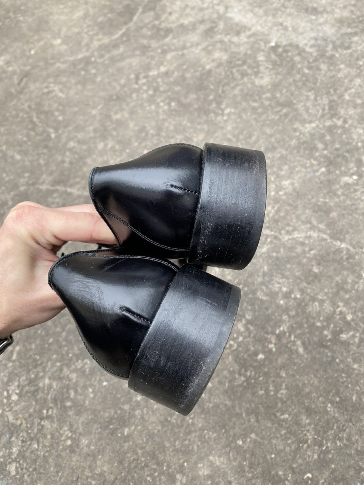 Gucci × Vintage Gucci Leather vintage dress derby shoes size 41.5 E Size US 8.5 / EU 41-42 - 12 Thumbnail