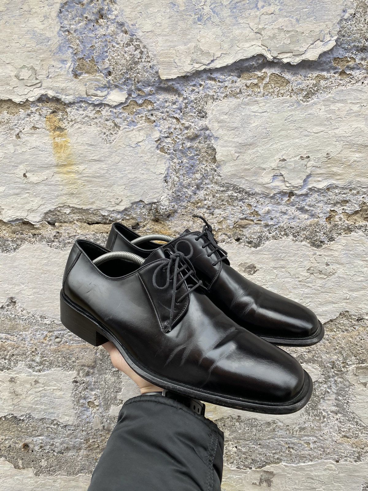 Gucci × Vintage Gucci Leather vintage dress derby shoes size 41.5 E Size US 8.5 / EU 41-42 - 13 Thumbnail