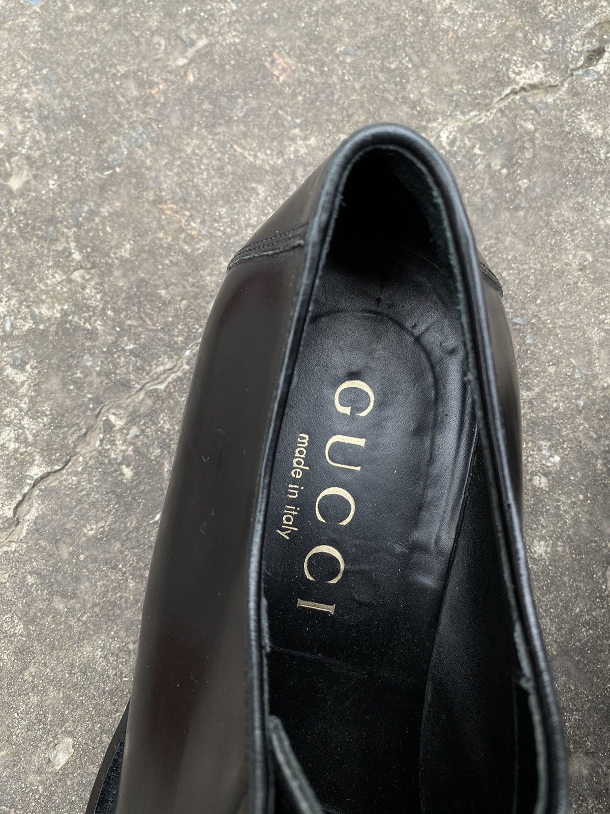 Gucci × Vintage Gucci Leather vintage dress derby shoes size 41.5 E Size US 8.5 / EU 41-42 - 14 Thumbnail