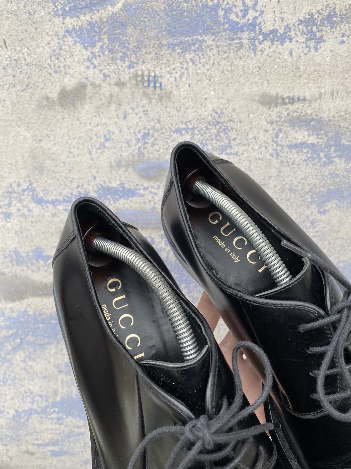 Gucci × Vintage Gucci Leather vintage dress derby shoes size 41.5 E Size US 8.5 / EU 41-42 - 3 Thumbnail