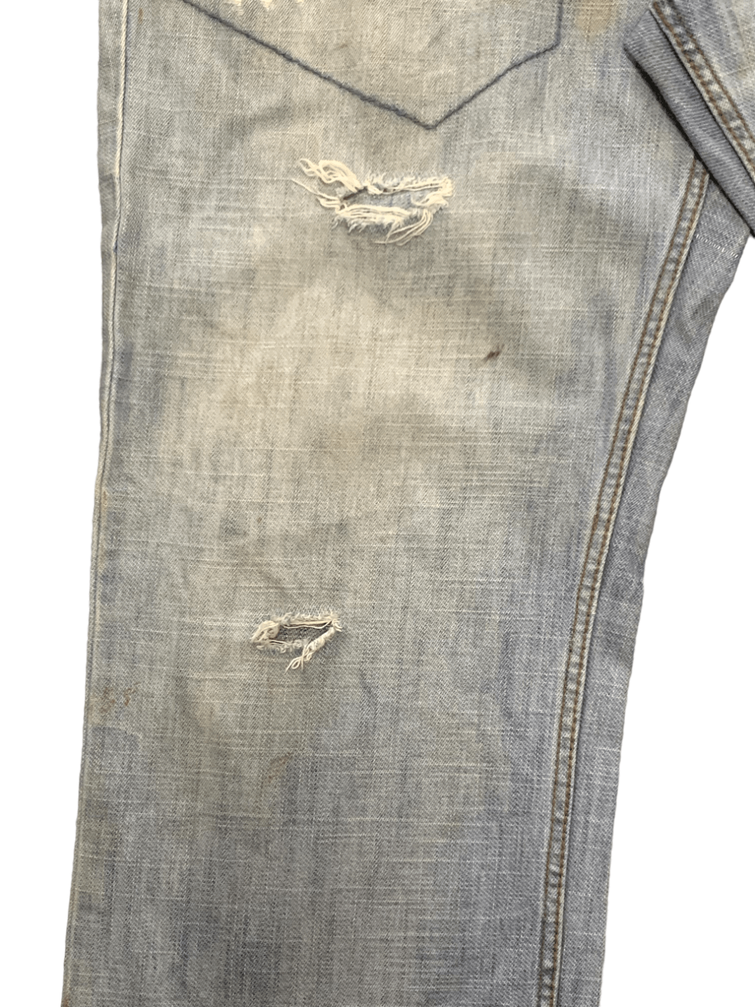 Japanese Brand × Quiksilver Vintage Quiksilver Light Blue Wash Distressed Baggy Jeans Size US 32 / EU 48 - 8 Thumbnail