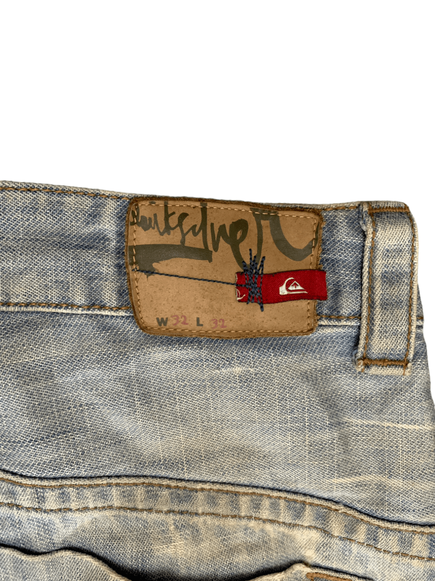 Japanese Brand × Quiksilver Vintage Quiksilver Light Blue Wash Distressed Baggy Jeans Size US 32 / EU 48 - 9 Thumbnail