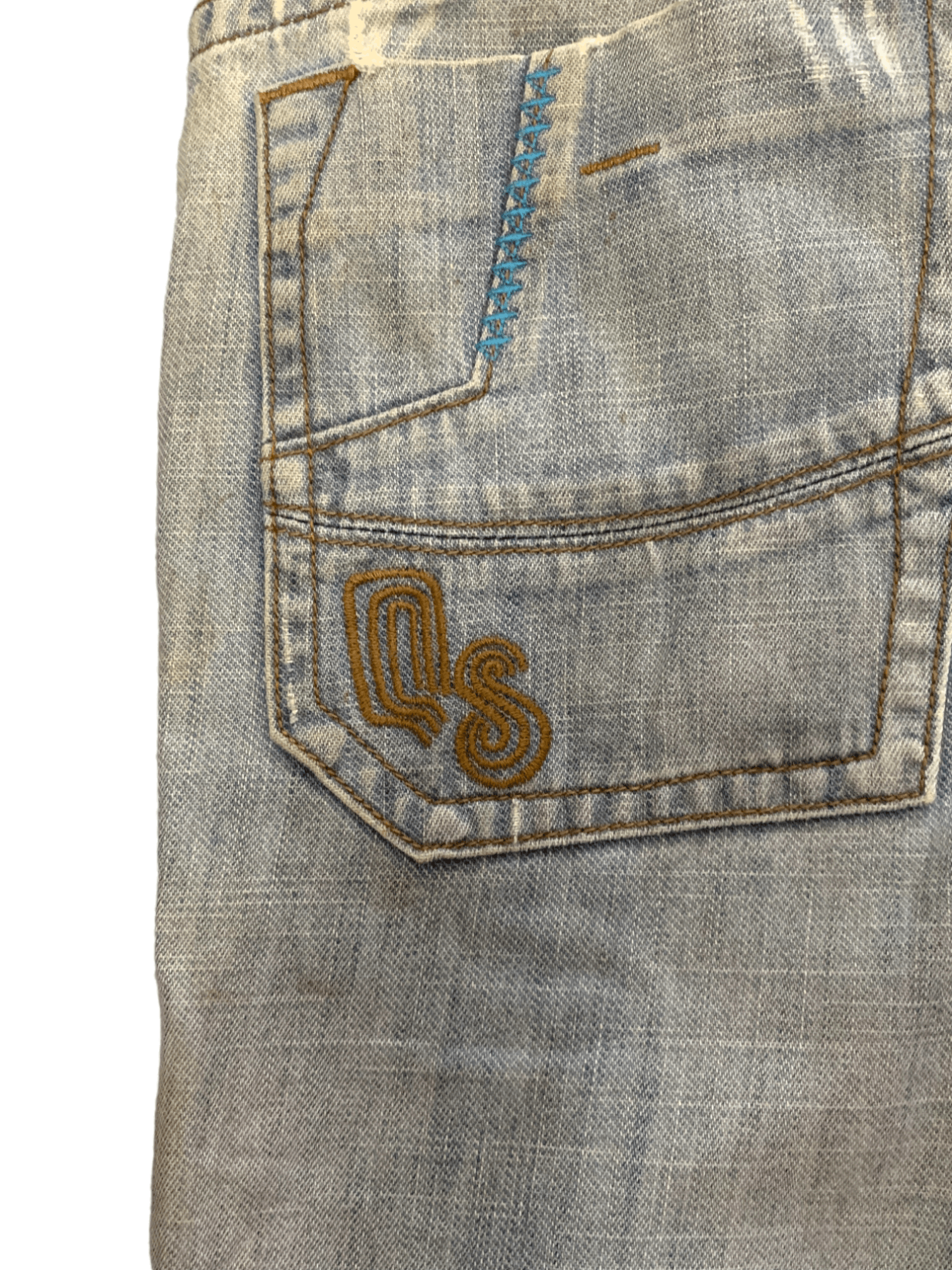 Japanese Brand × Quiksilver Vintage Quiksilver Light Blue Wash Distressed Baggy Jeans Size US 32 / EU 48 - 10 Thumbnail
