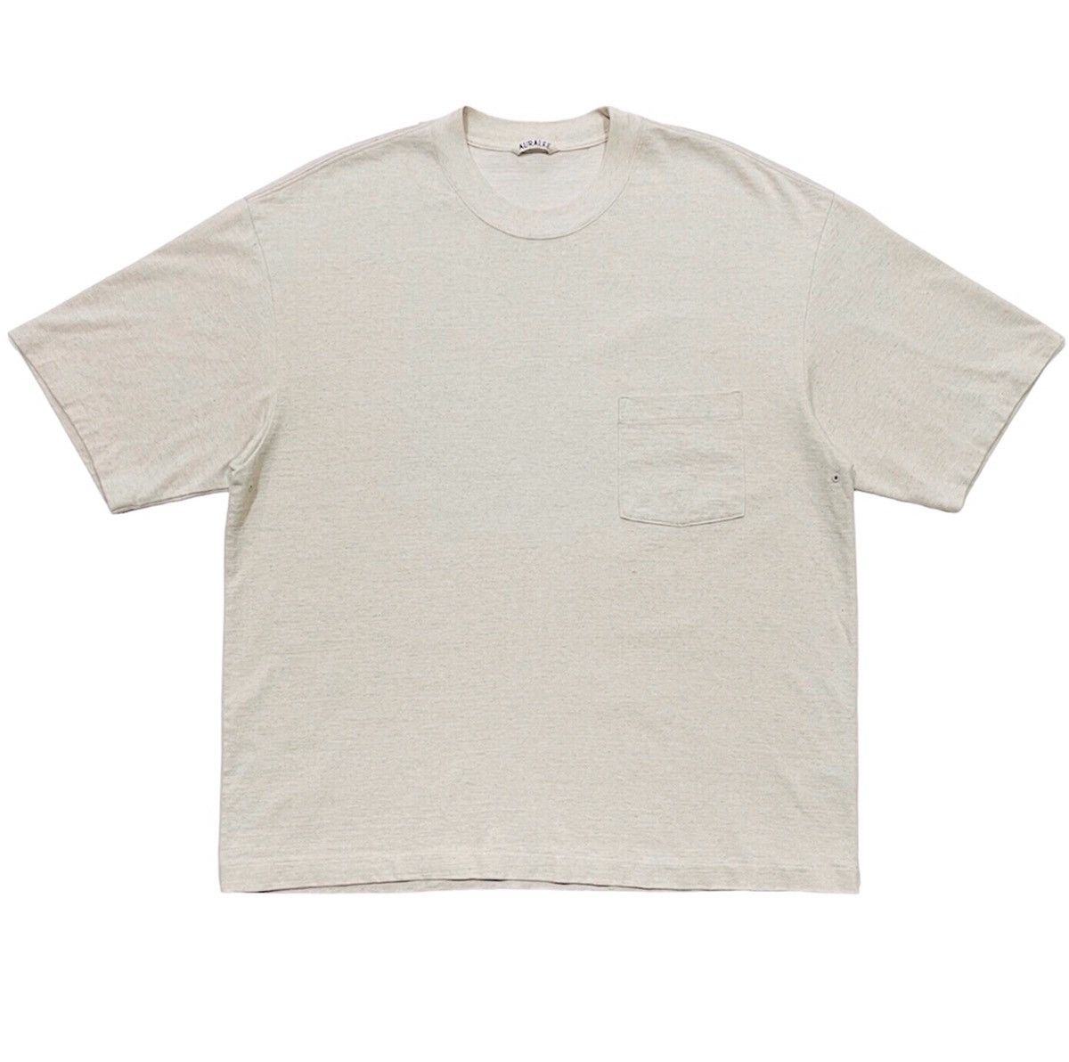 image of Auralee Ss21 Stain Up Tee in Beige, Men's (Size XL)