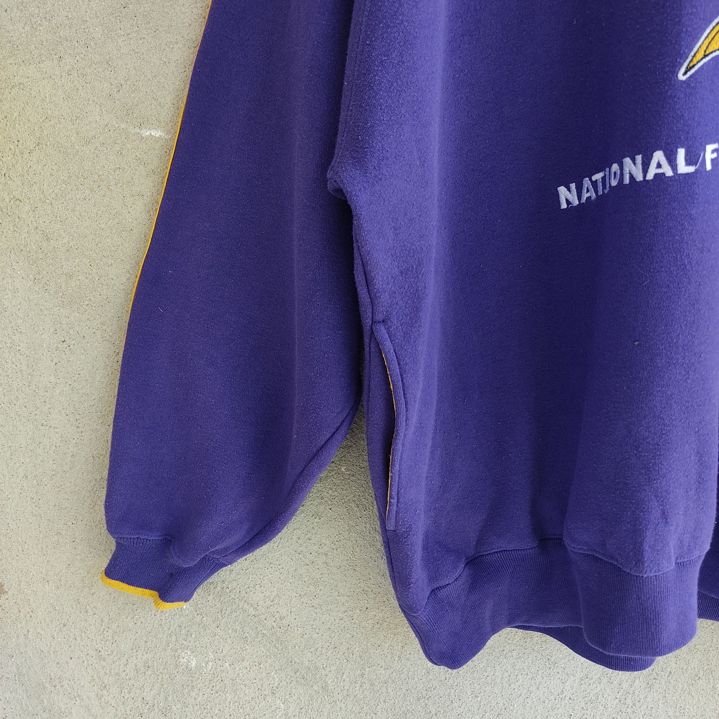Lee × NFL × Vintage Lee Sport Viking Nfl Big Logo Emberoided Purple Hoodie Size US L / EU 52-54 / 3 - 8 Thumbnail