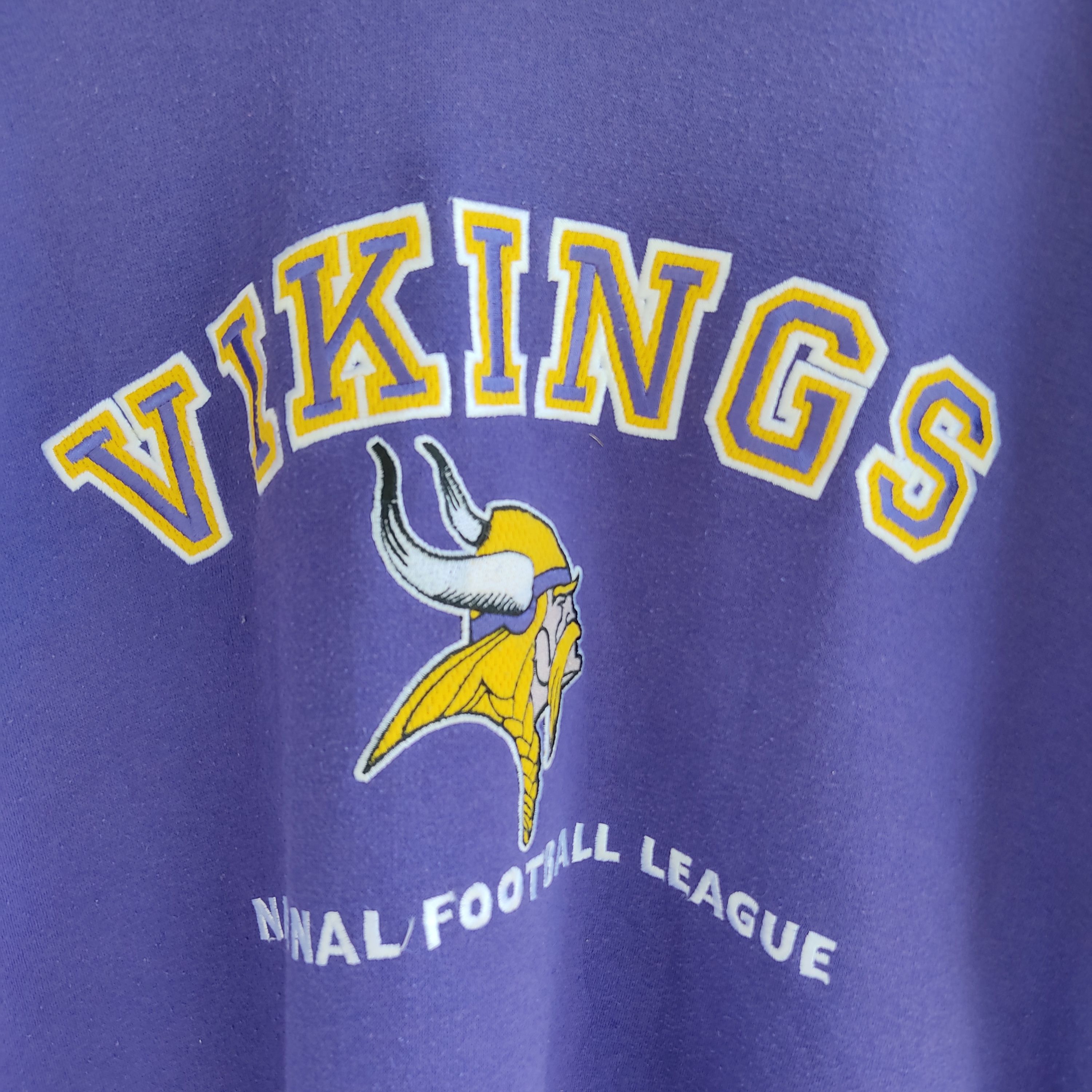 Lee × NFL × Vintage Lee Sport Viking Nfl Big Logo Emberoided Purple Hoodie Size US L / EU 52-54 / 3 - 5 Thumbnail