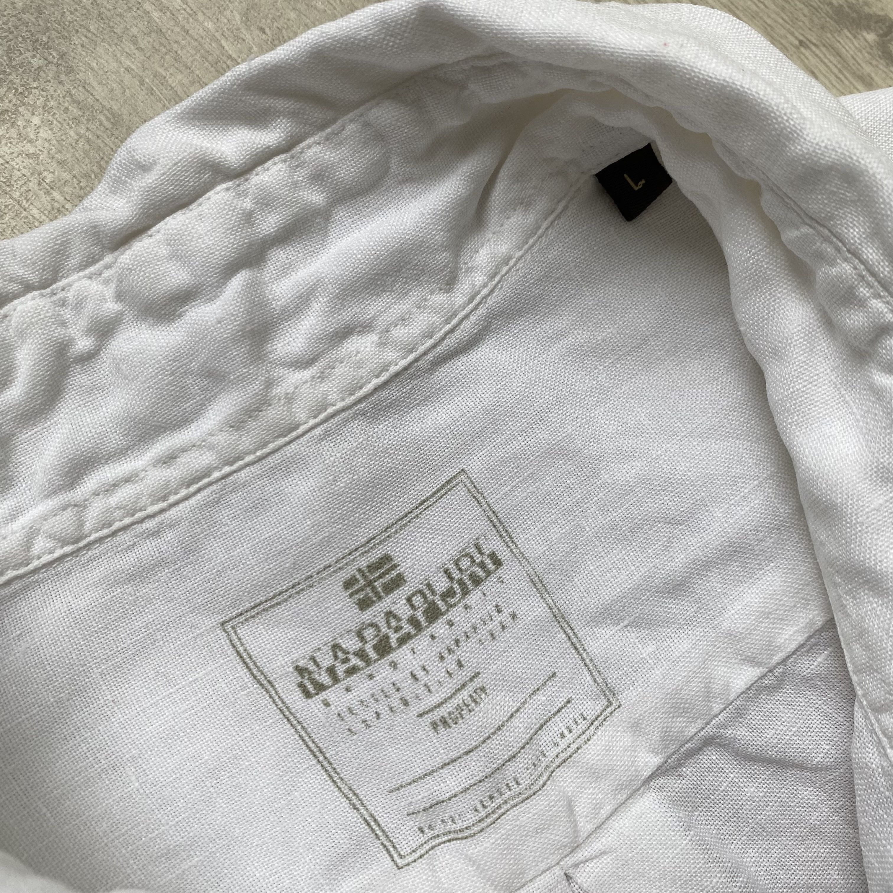 Napapijri 🔥 Oldmoney Napapijri linen Shirt Vintage 90s Size US L / EU 52-54 / 3 - 6 Thumbnail