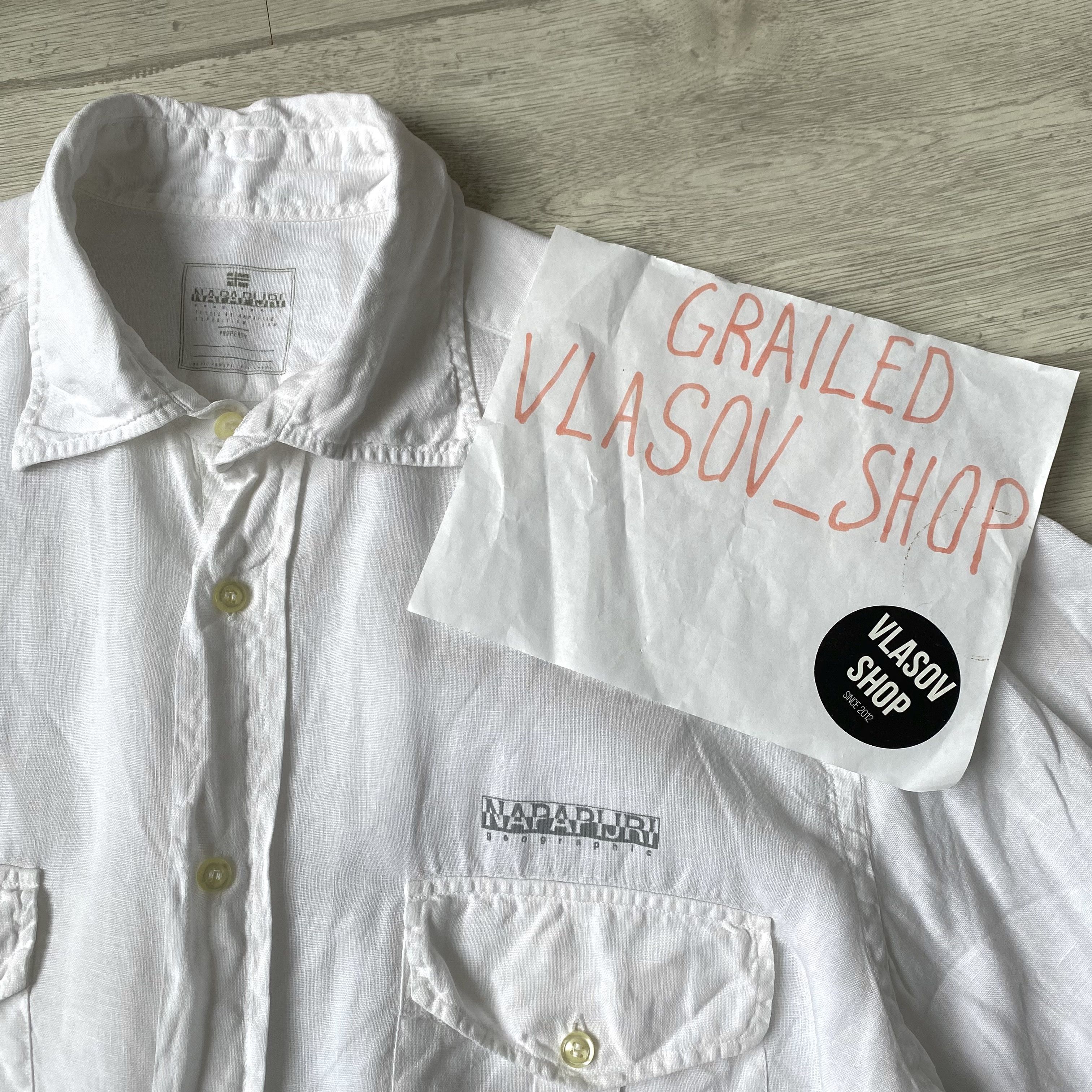 Napapijri 🔥 Oldmoney Napapijri linen Shirt Vintage 90s Size US L / EU 52-54 / 3 - 9 Thumbnail