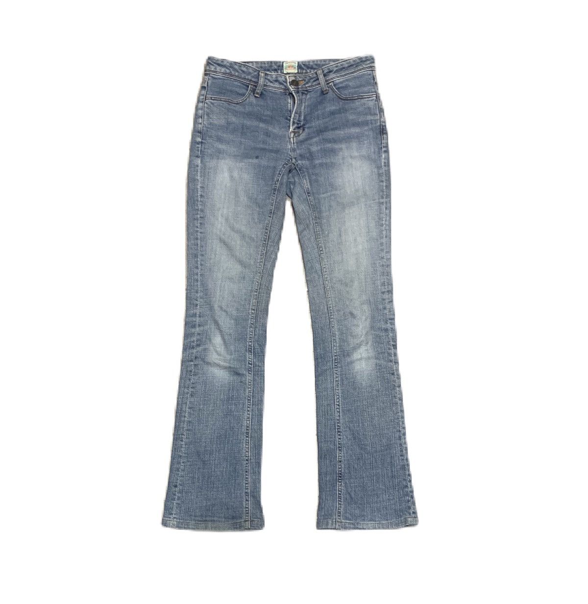 image of Archival Clothing x Vintage 90's Brappers Flared Jeans in Blue Denim, Women's (Size 28)