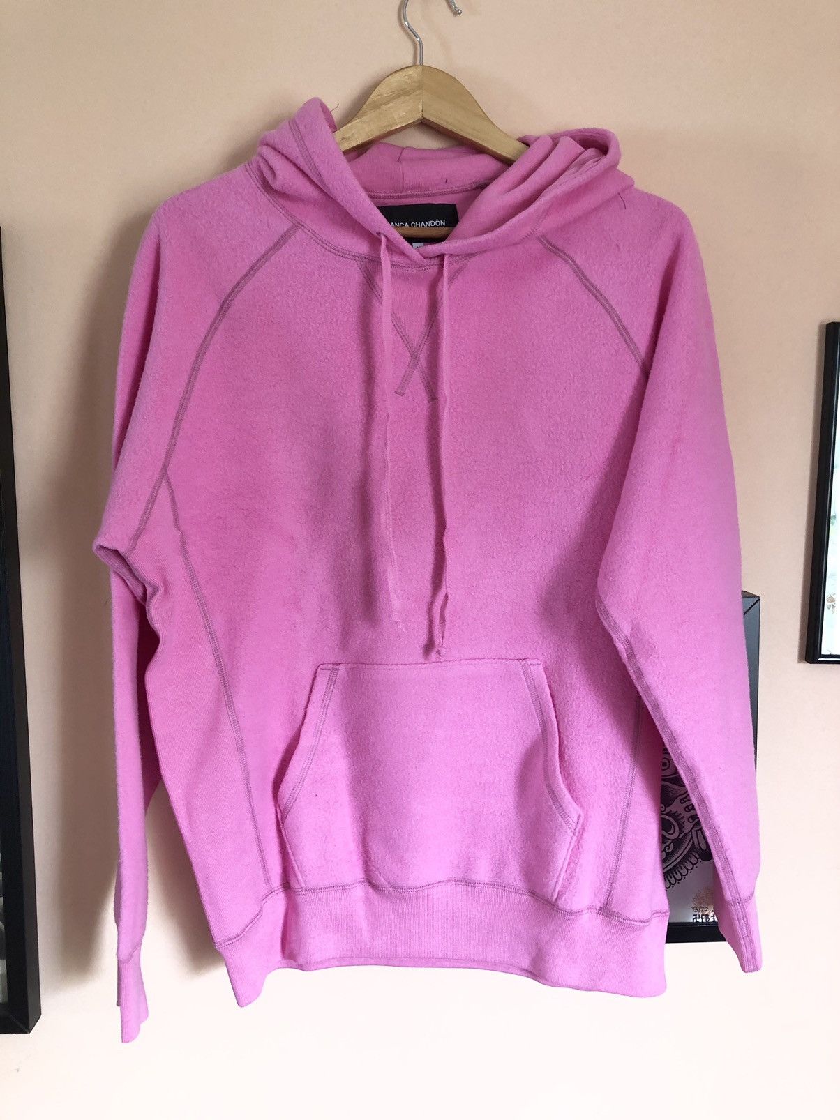 BIANCA CHANDON Bianca Chandon Reverse Fleece pink signature skate hoodie Size US M / EU 48-50 / 2 - 2 Thumbnail