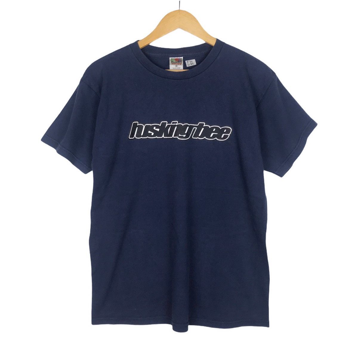 image of Band Tees x Tour Tee Vintage 90's Husking Bee Japanese Punk Band Tee in Blue, Men's (Size Large)