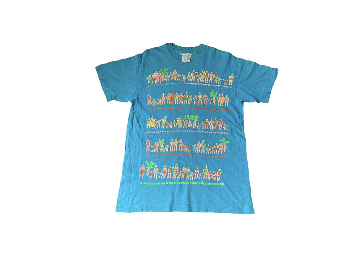 Vintage Vintage 90s EZL 1990 Surf Style Art Usa Tee Size US M / EU 48-50 / 2 - 1 Thumbnail