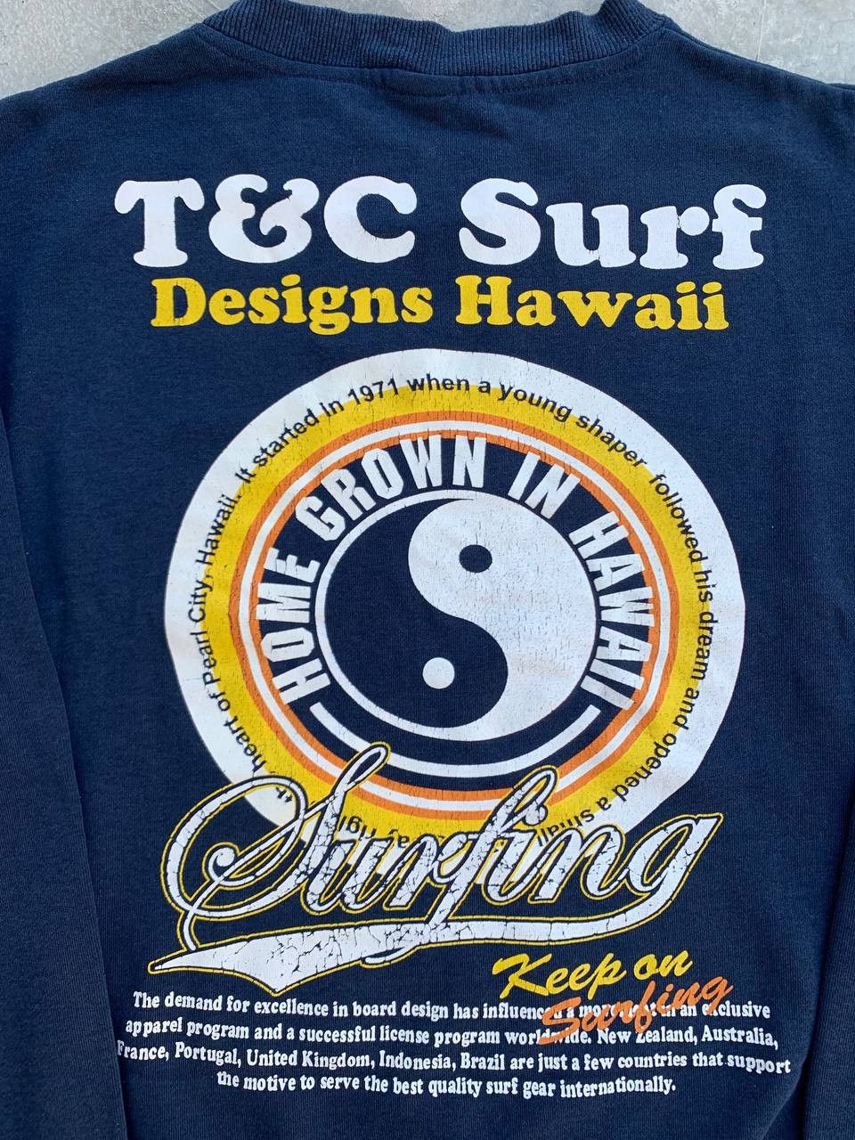 Japanese Brand Vintage T&C Surf Design Striped Keeponsurfing Sweatshirt Size US S / EU 44-46 / 1 - 4 Thumbnail