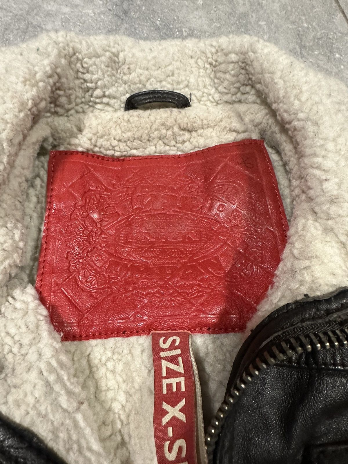 Superdry SUPERDRY Japanese Super Leather Jacket Metal Zip Hardware Size XS / US 0-2 / IT 36-38 - 4 Thumbnail