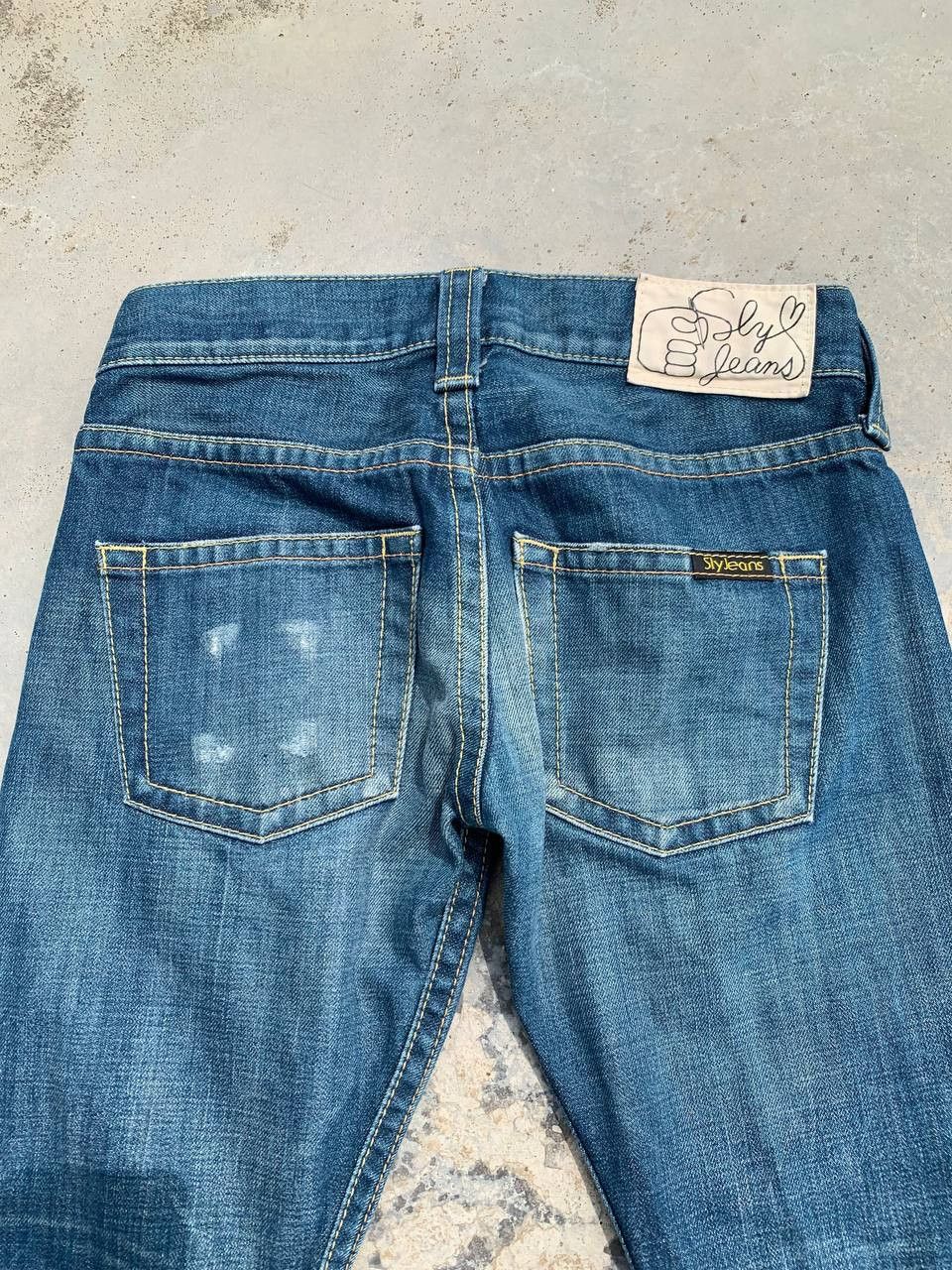 Japanese Brand Vintage SLY Low Waist Distressed Goth Denim Jeans Size US 28 / EU 44 - 8 Thumbnail