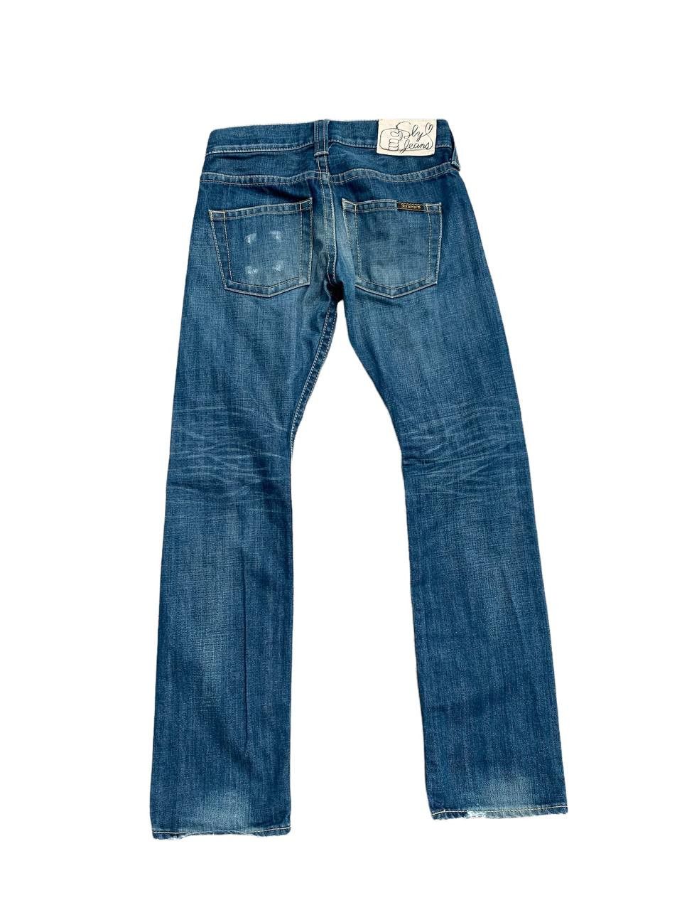 Japanese Brand Vintage SLY Low Waist Distressed Goth Denim Jeans Size US 28 / EU 44 - 2 Thumbnail
