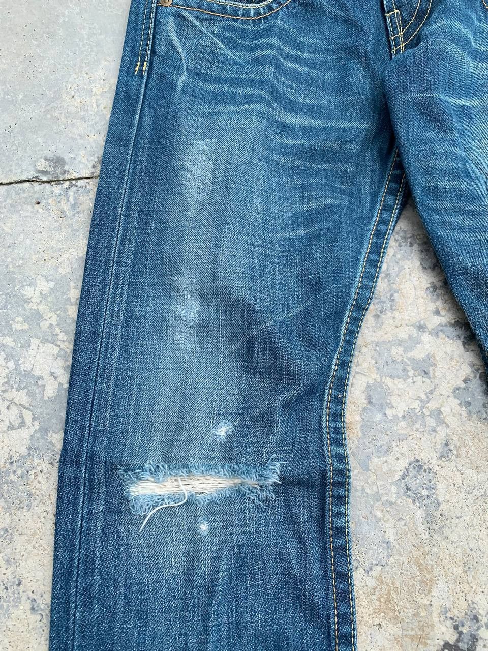 Japanese Brand Vintage SLY Low Waist Distressed Goth Denim Jeans Size US 28 / EU 44 - 7 Thumbnail