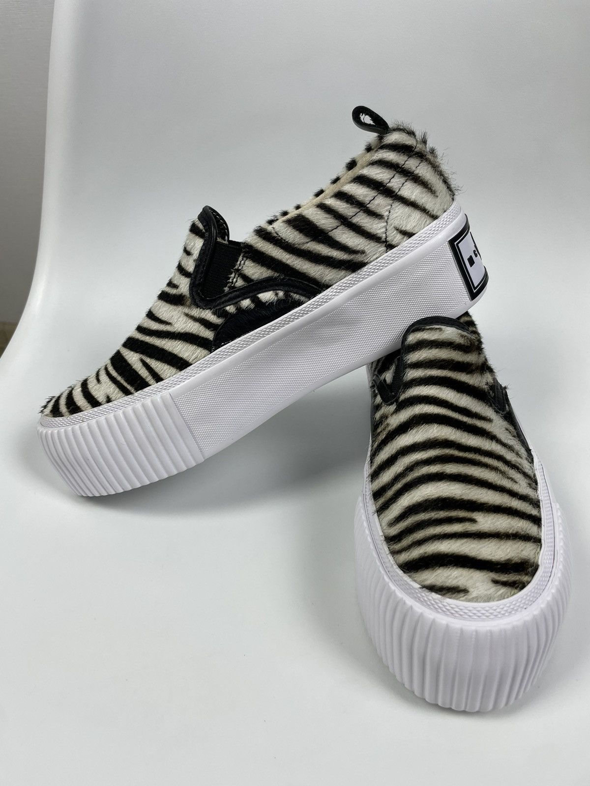 Alexander McQueen × MCQ Alexander McQueen MCQ Platform Sneakers zebra pony hair Size US 8 / IT 38 - 6 Thumbnail