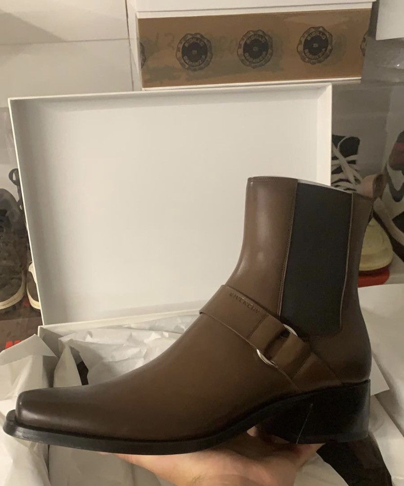 Givenchy Tall Chelsea Boots in Brown Leather Size US 11 / EU 44 - 1 Preview