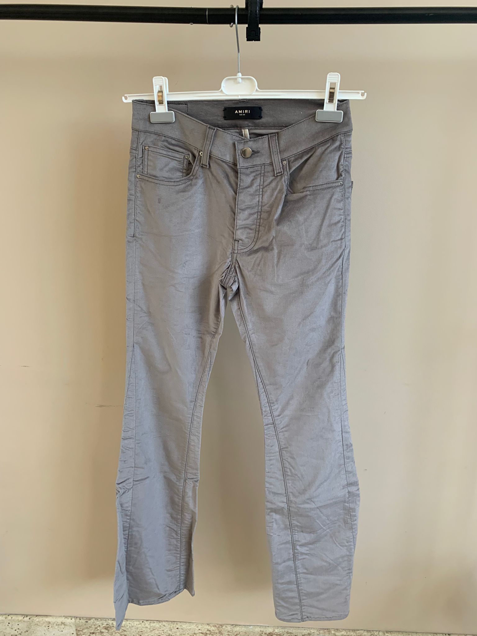 Amiri Velour Flare Denim Size US 29 - 6 Thumbnail