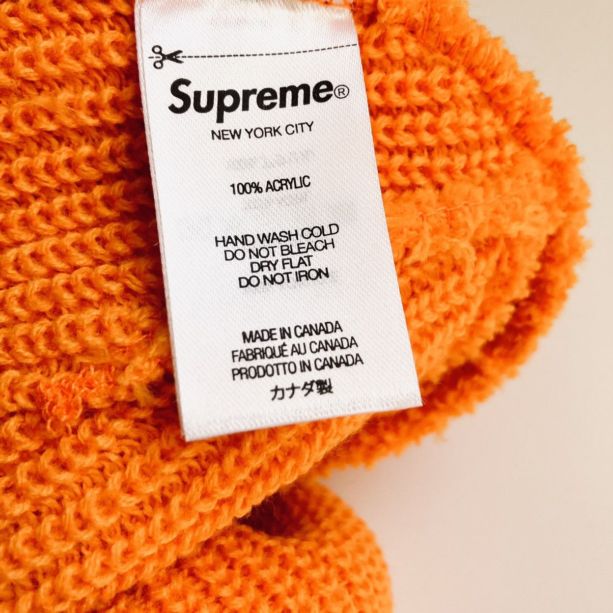 Supreme FW22 Loose Gauge Beanie ORANGE Size ONE SIZE - 3 Thumbnail