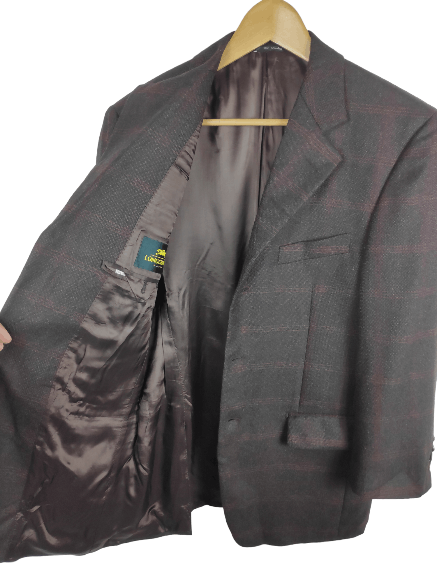 Longchamp Vintage Ormezzano Longchamp Virgin Wool Designer Coat Size 48R - 3 Thumbnail