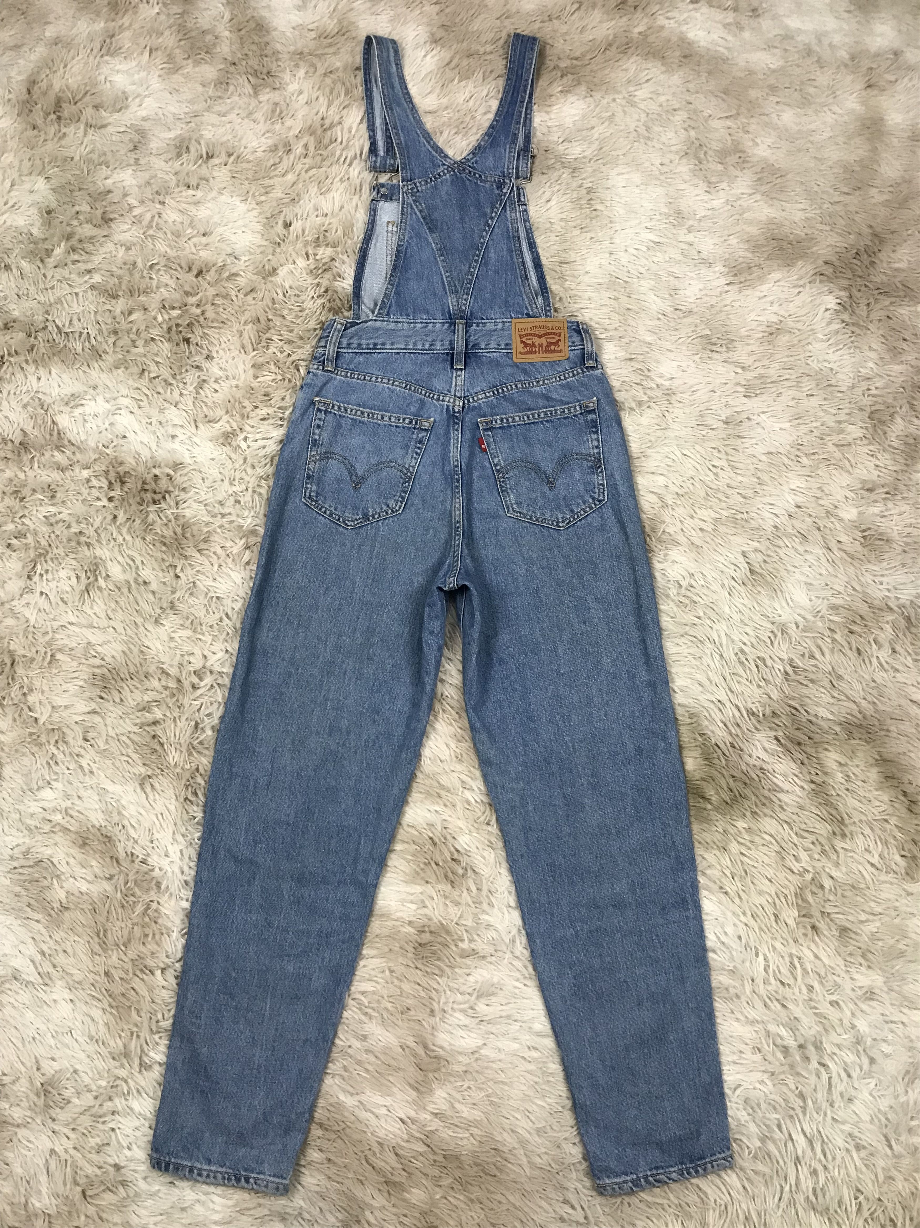 Levi Strauss & Co. Denim Overalls W25 High Waist Jeans 0000