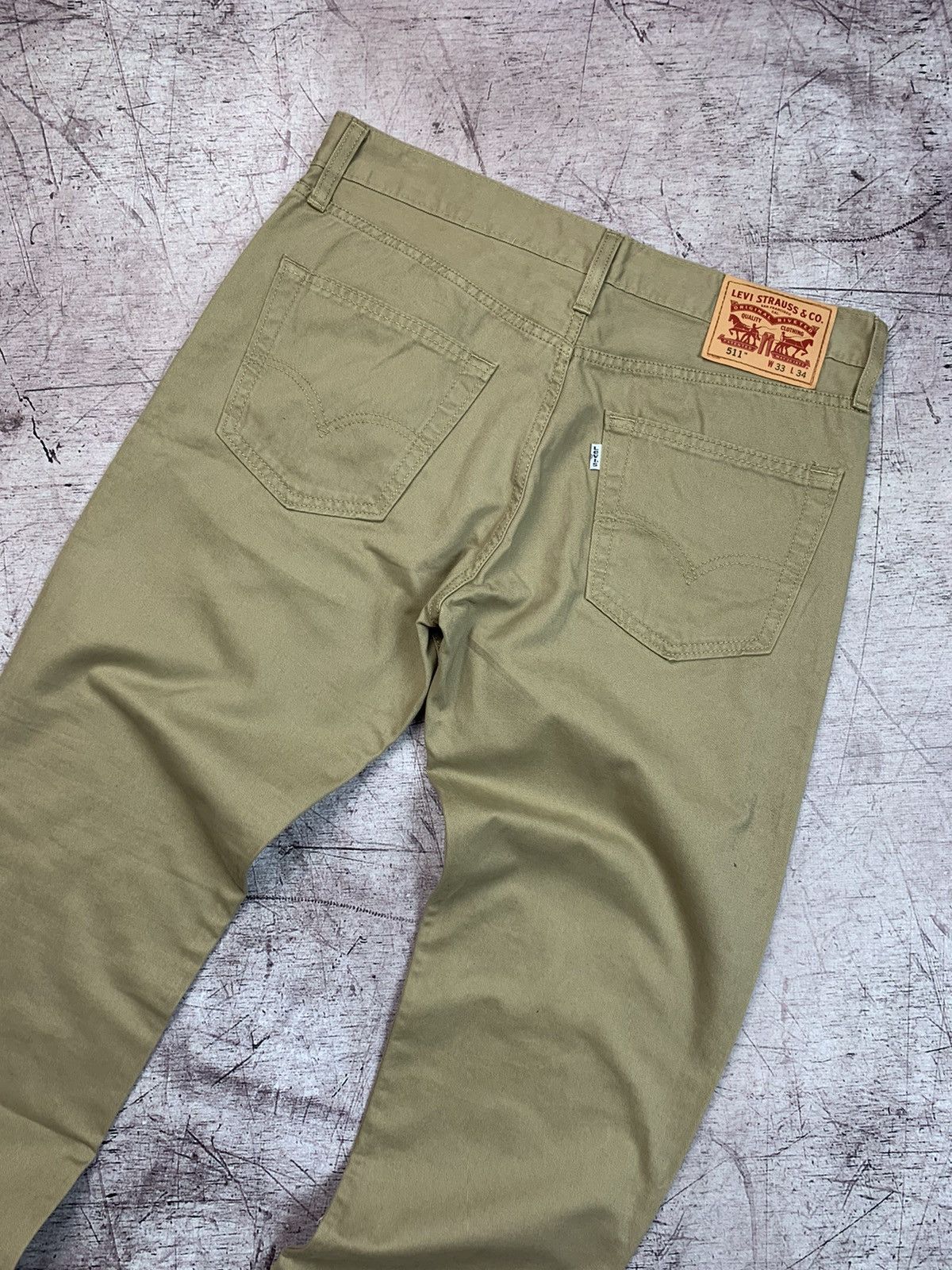 Levi's × Levi's Vintage Clothing Levis 511 Vintage Mens Denim Pants Jeans Beige Size US 33 - 2 Thumbnail