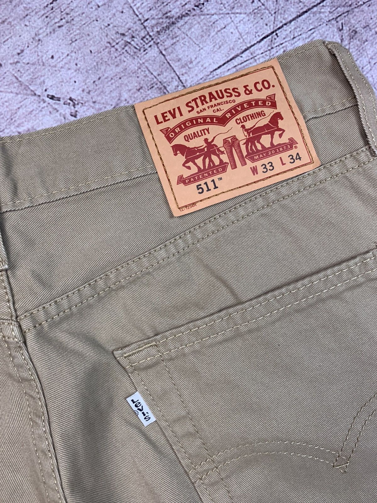 Levi's × Levi's Vintage Clothing Levis 511 Vintage Mens Denim Pants Jeans Beige Size US 33 - 3 Thumbnail